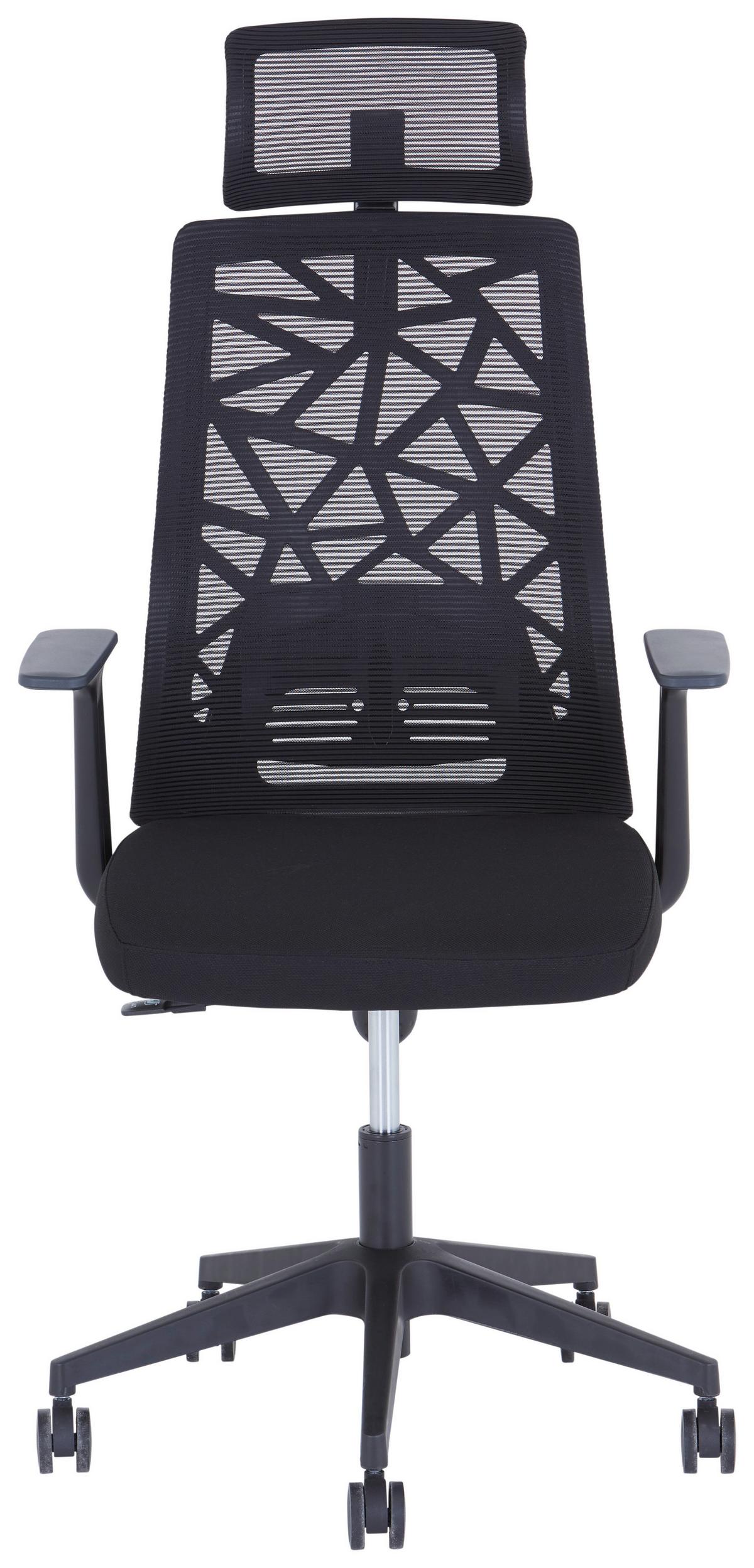 Pisarniški Stol Demo 1 - črna, Moderno, umetna masa/tekstil (64/120-140/60cm) - Mömax