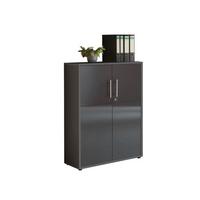 AKTENSCHRANK OFFICE EDITION - Anthrazit/Anthrazit Hochglanz, MODERN, Holzwerkstoff (84,4/113,6/33cm) - MID.YOU