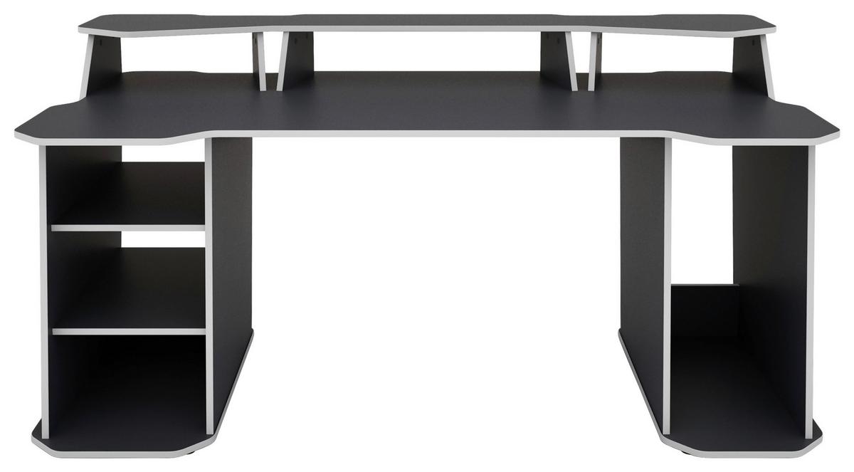 Gamingtisch Matrix Anthrazit/Weiß - Anthrazit/Weiß, LIFESTYLE, Holzwerkstoff (180/85/76cm) - MID.YOU