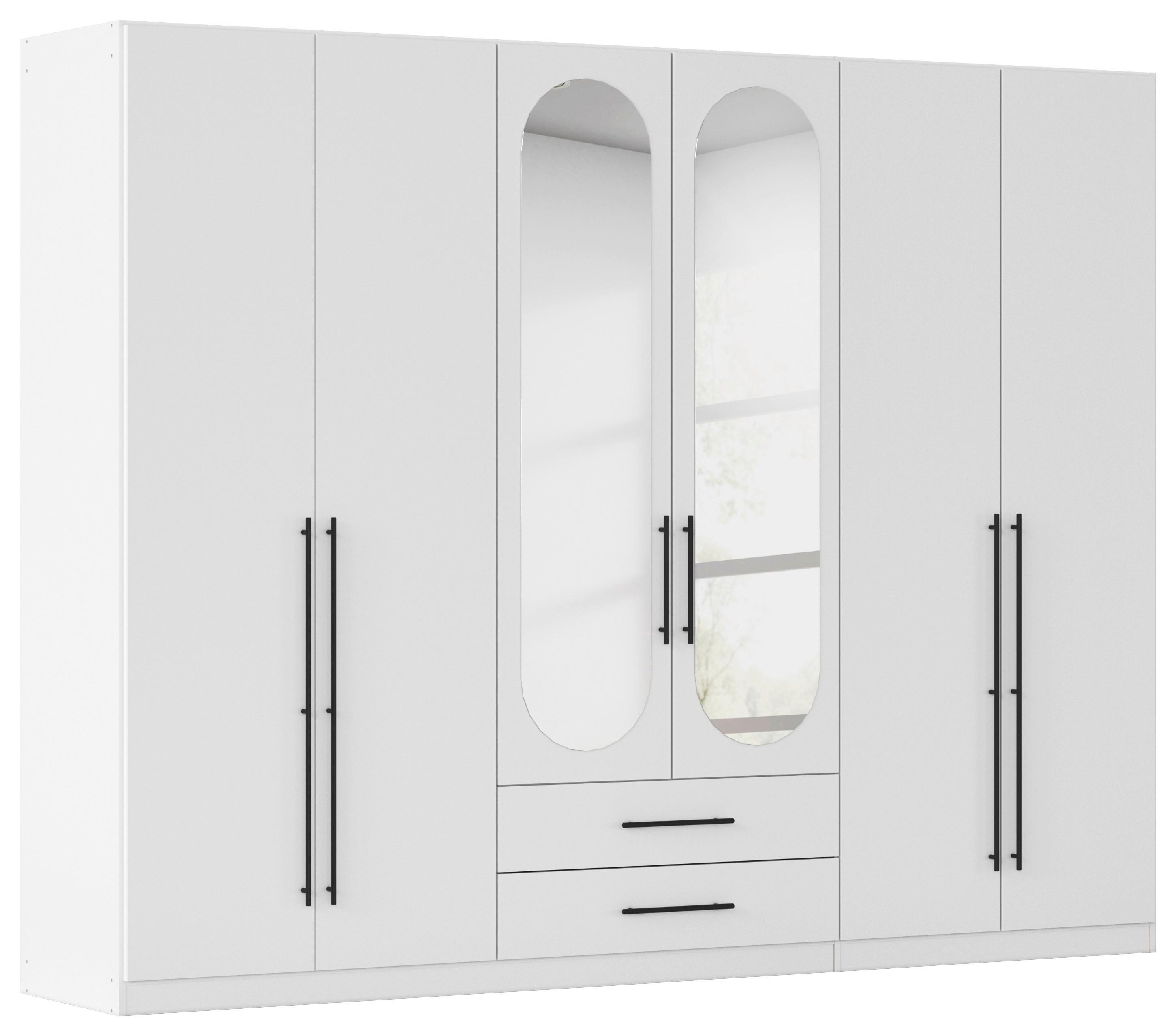 Dulap cu uși rotative VELORA - alb, Konventionell, material pe bază de lemn (271/210/54cm) - Mömax