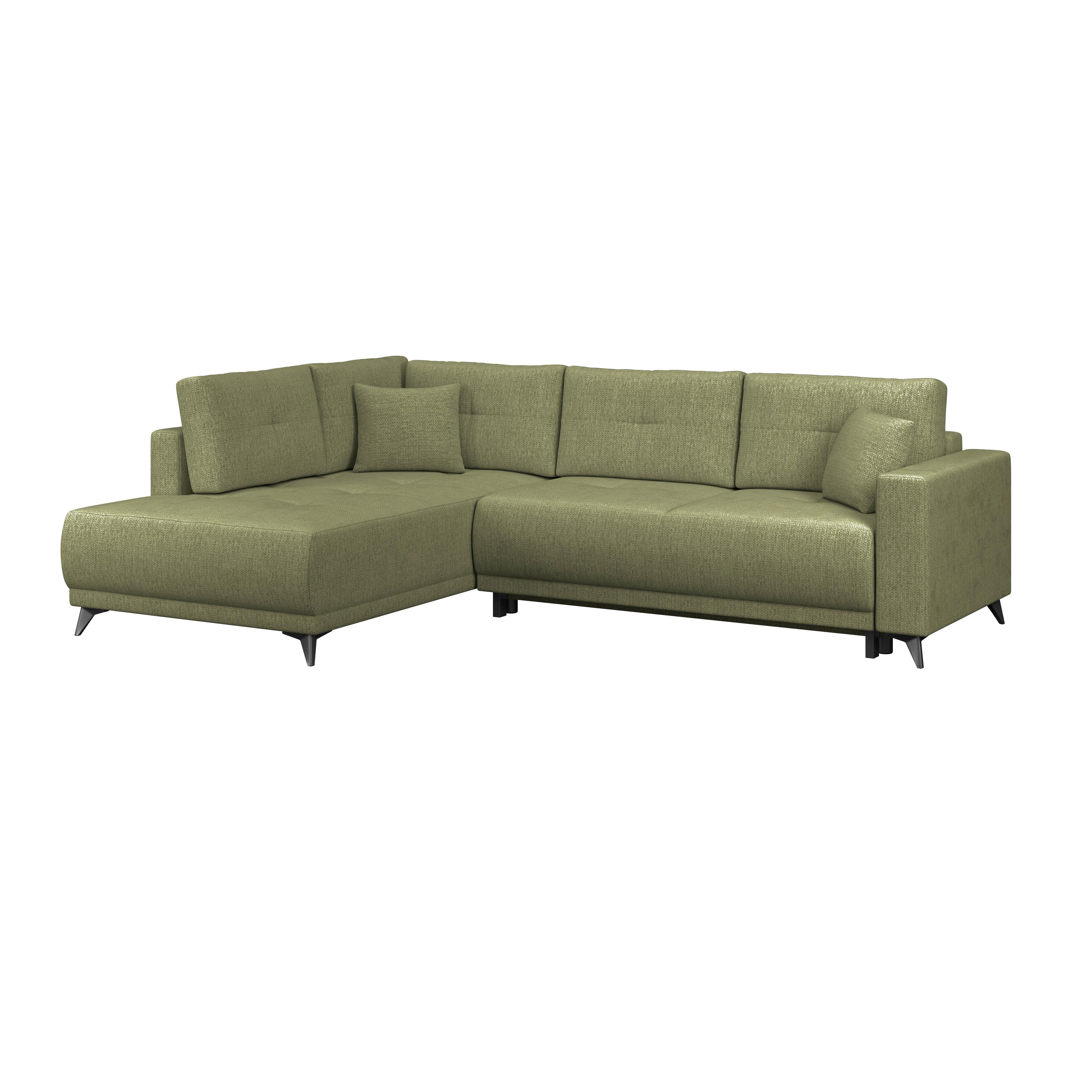 Kutna Garnitura Texas - zelena/crna, Konvencionalno, drvo (203/259cm)