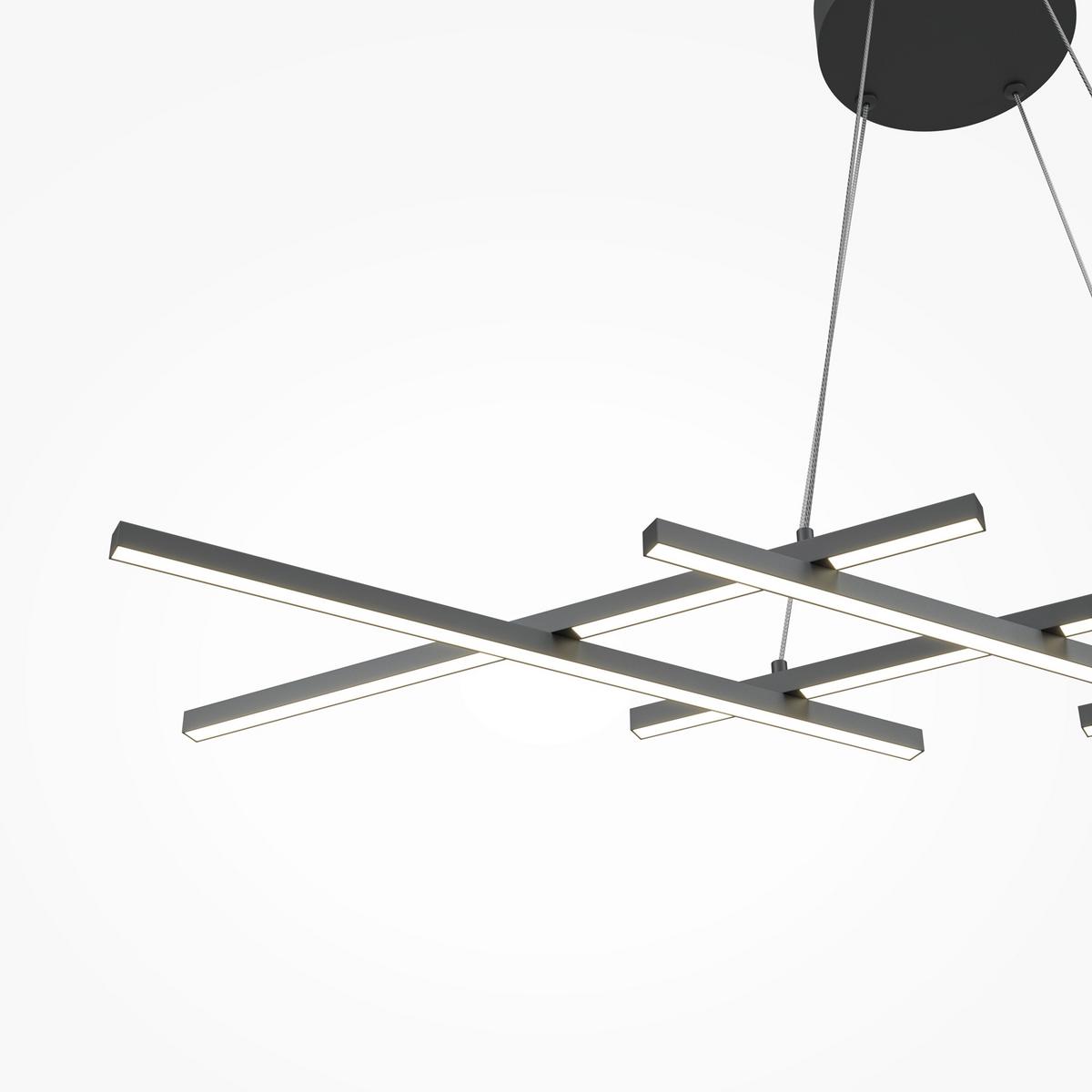 Pendelleuchte Mod244pl-L50bk - Schwarz, Design, Metall (103,5/307/30cm) - MAYTONI