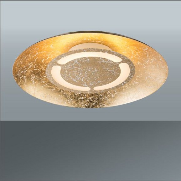 led deckenleuchte tabea in gold max 12 watt goldfarben modern metall