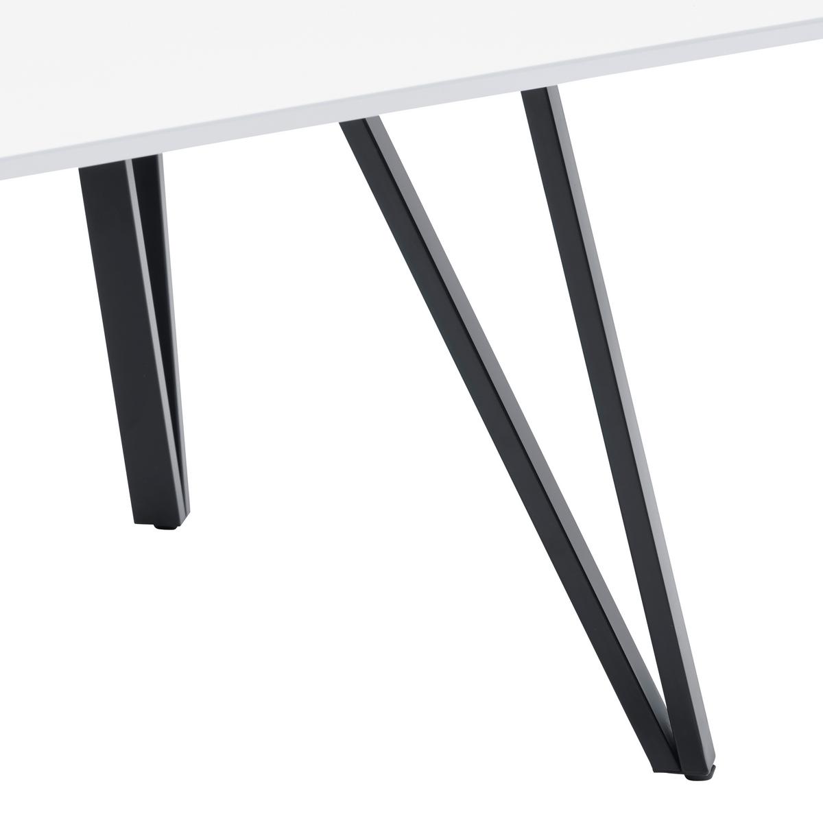Măsuță de cafea NAPOLI - alb/negru, Modern, metal/material pe bază de lemn (70/45/70cm) - Modern Living
