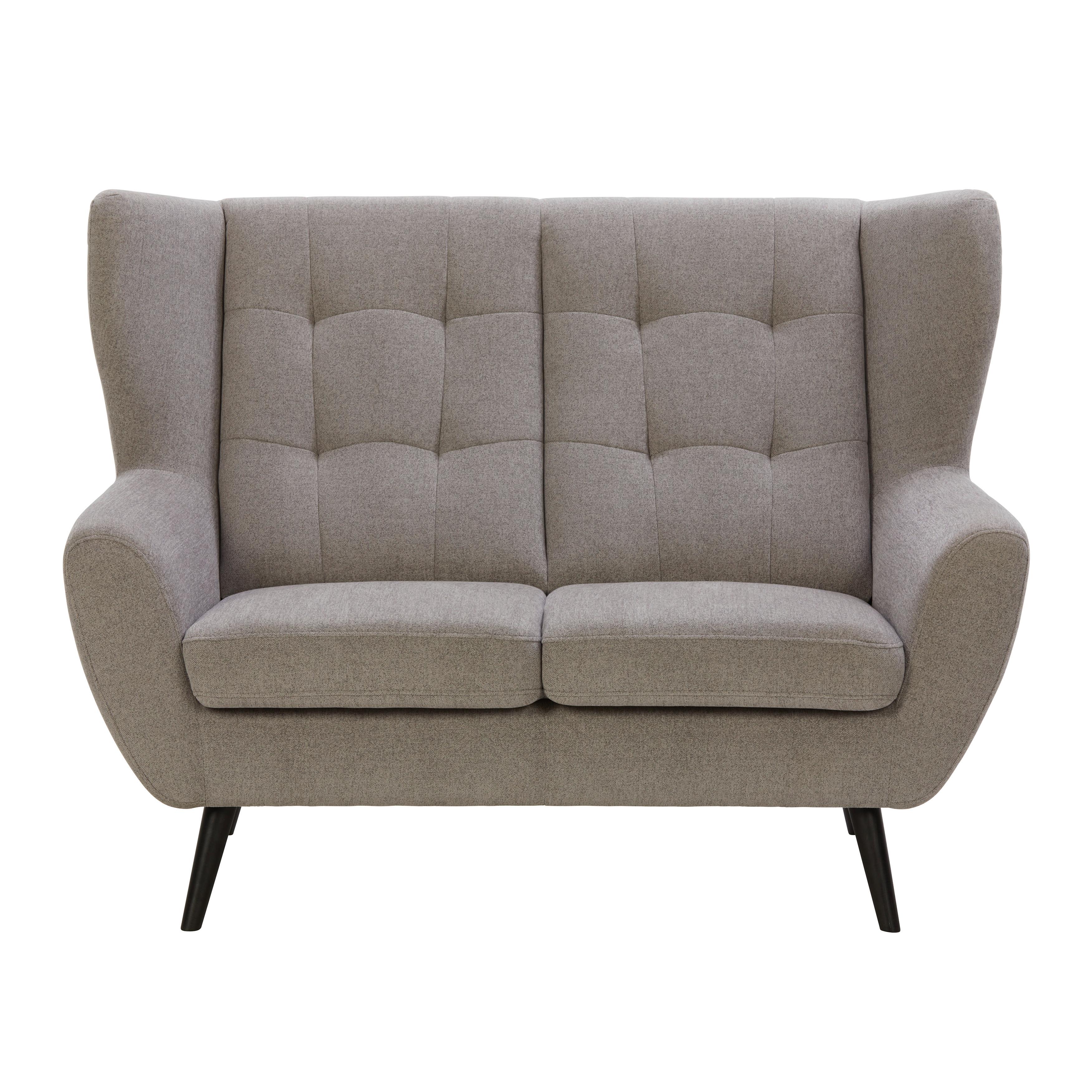 2-Sitzer-Sofa Helsinki in Grau/Dunkelgrau - Dunkelgrau/Schwarz, MODERN, Holz/Holzwerkstoff (140/102/90cm) - Mömax