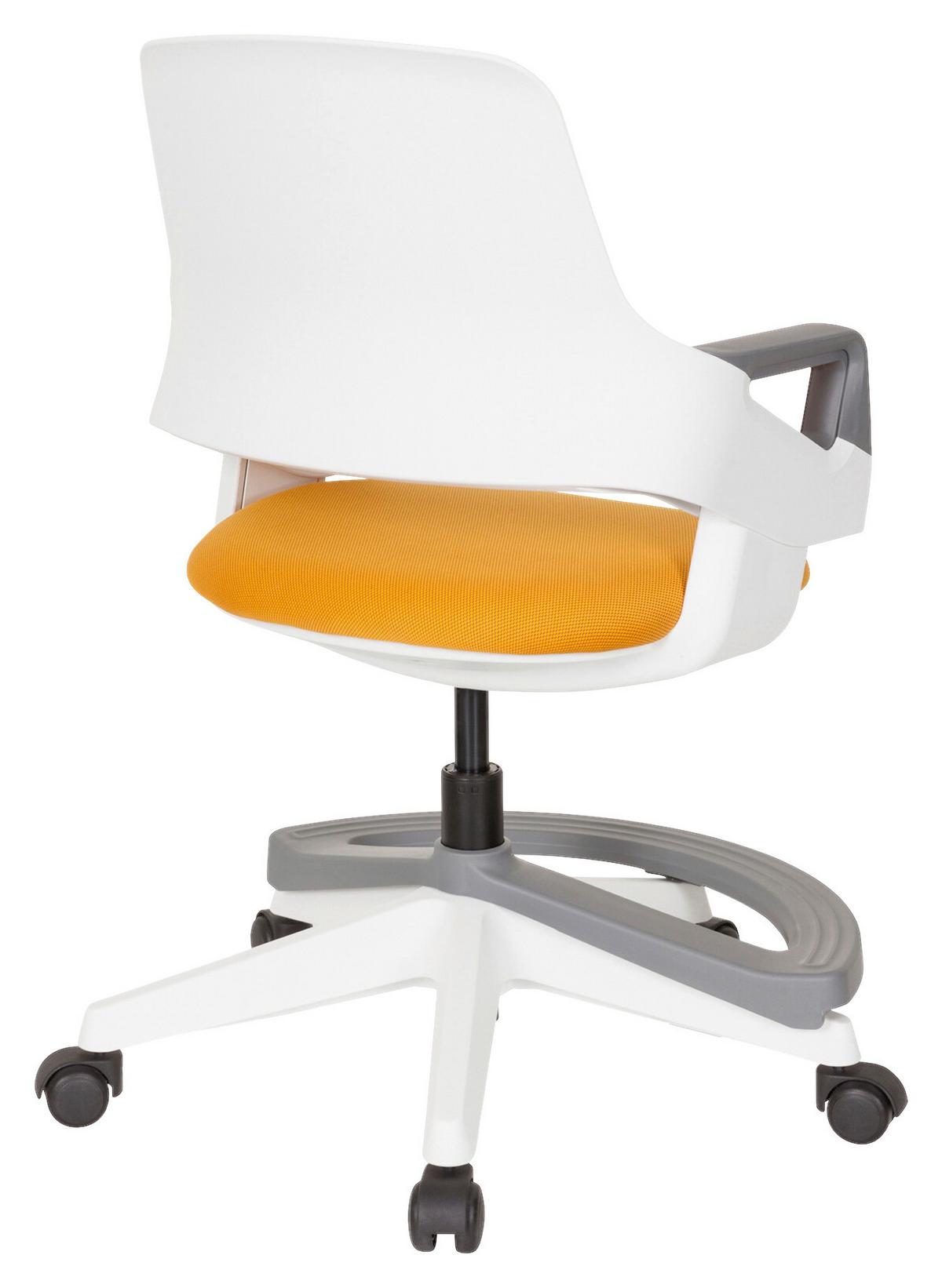 Jugenddrehstuhl Kid Flex ca. 53x80-93x60 cm Orange - Orange/Weiß, Basics, Kunststoff (53/80-93/60cm) - MID.YOU