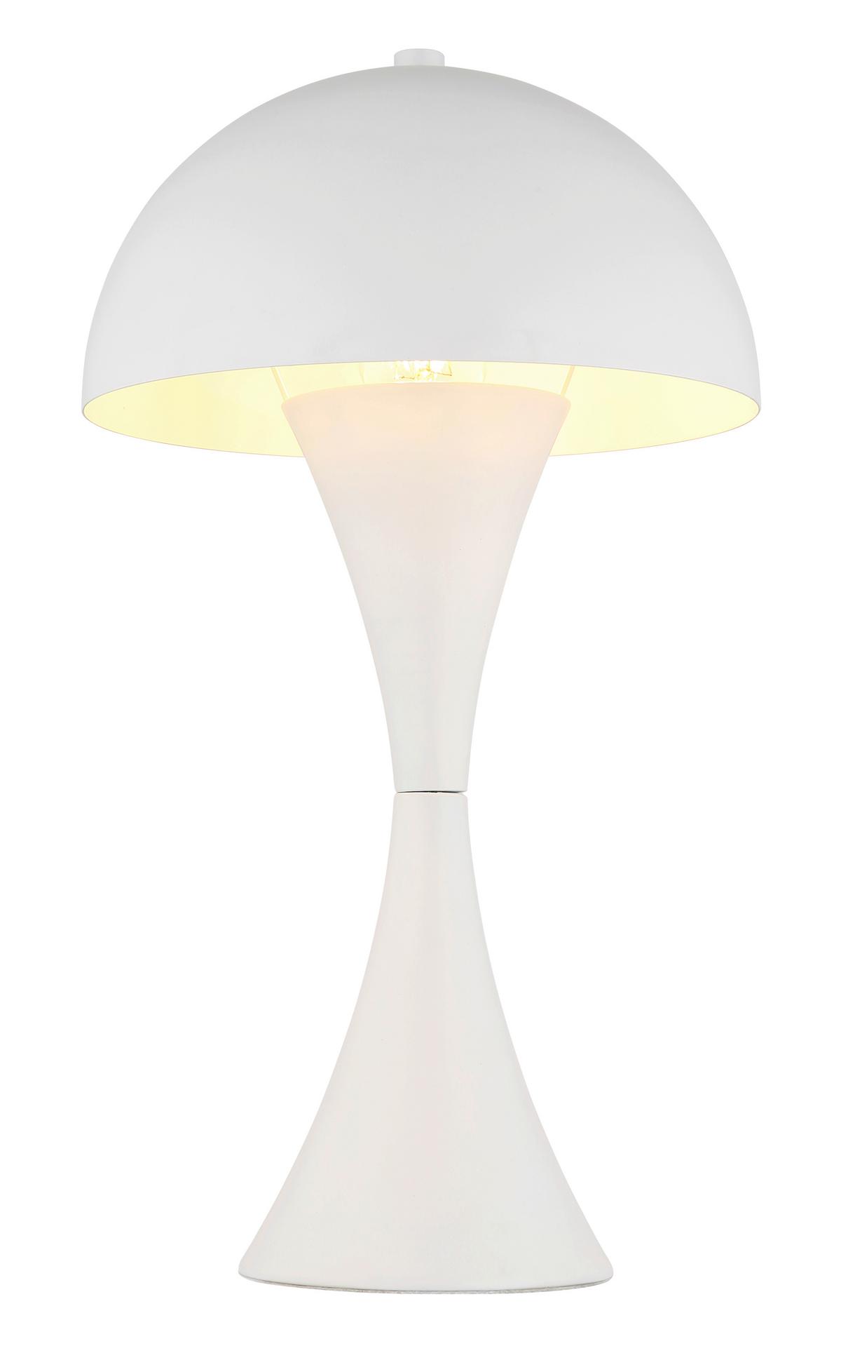 TISCHLEUCHTE 21028W - Weiss, Design, Kunststoff/Metall (20/36,1cm) - Globo