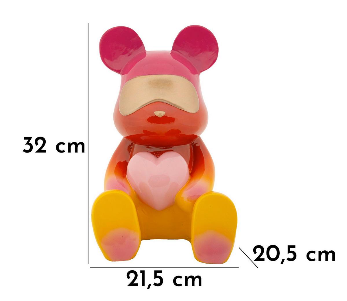 Skulptur Lea Multicolor - Basics, Kunststoff (21.5/32/20.5cm)