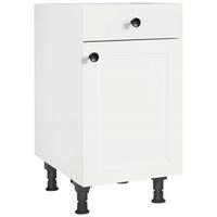 Schubkastenunterschrank Cascada Weiß - Schwarz/Weiß, MODERN, Holzwerkstoff/Metall (45/87/56cm) - Nobilia