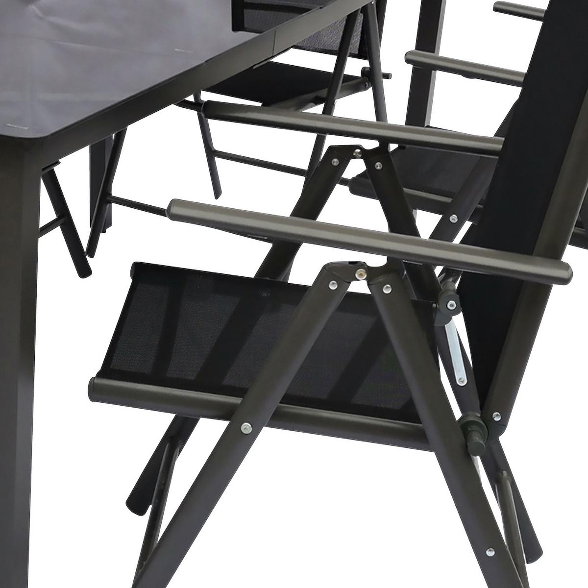 Vrtni Set Kalia, Črna, 7-Delno - črna/antracit, Basics, kovina - Gardenson