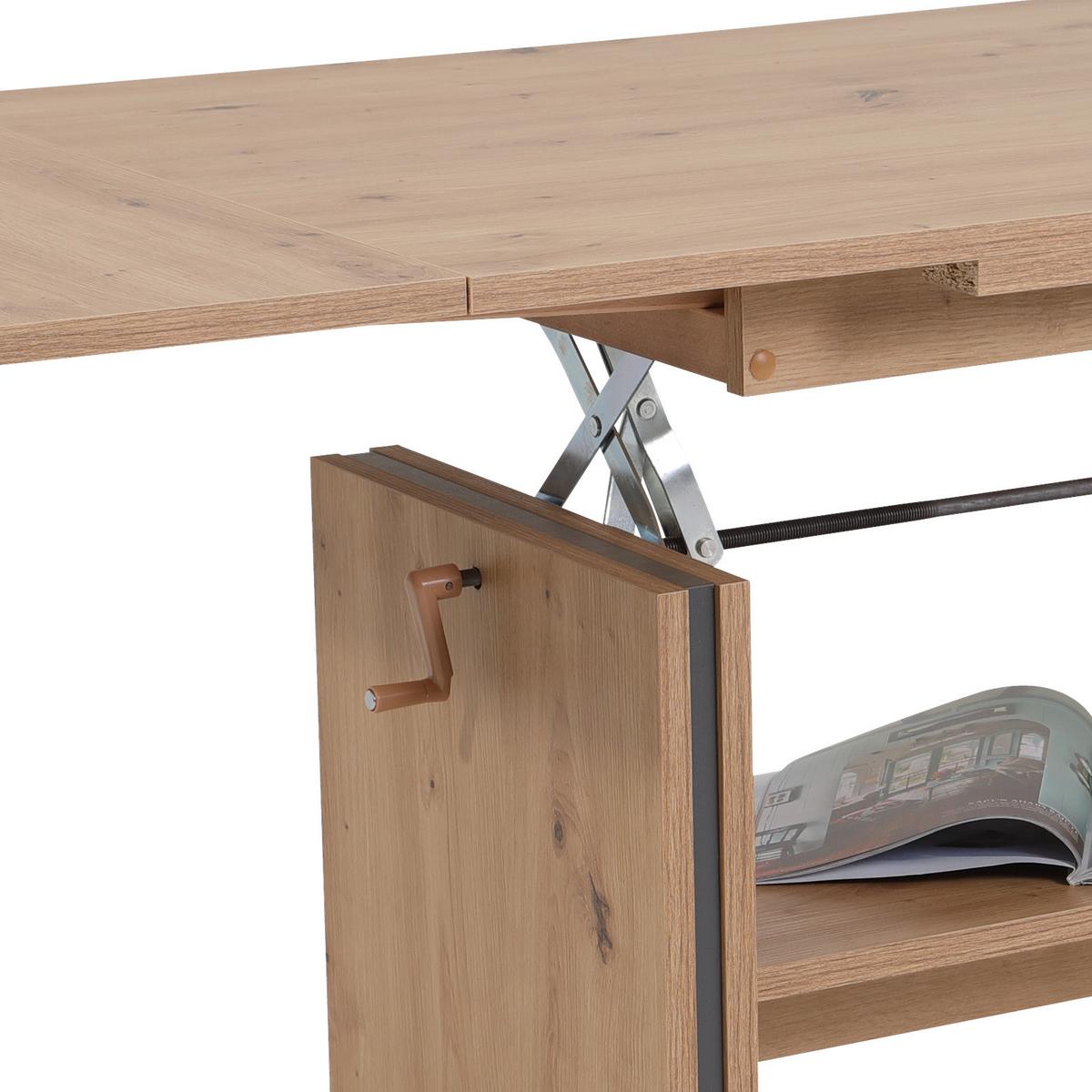 Couchtisch Hilmar ca. 165x67 cm Eichefarbe - Eichefarben, MODERN, Holzwerkstoff (110-165/67/56-66cm) - MID.YOU