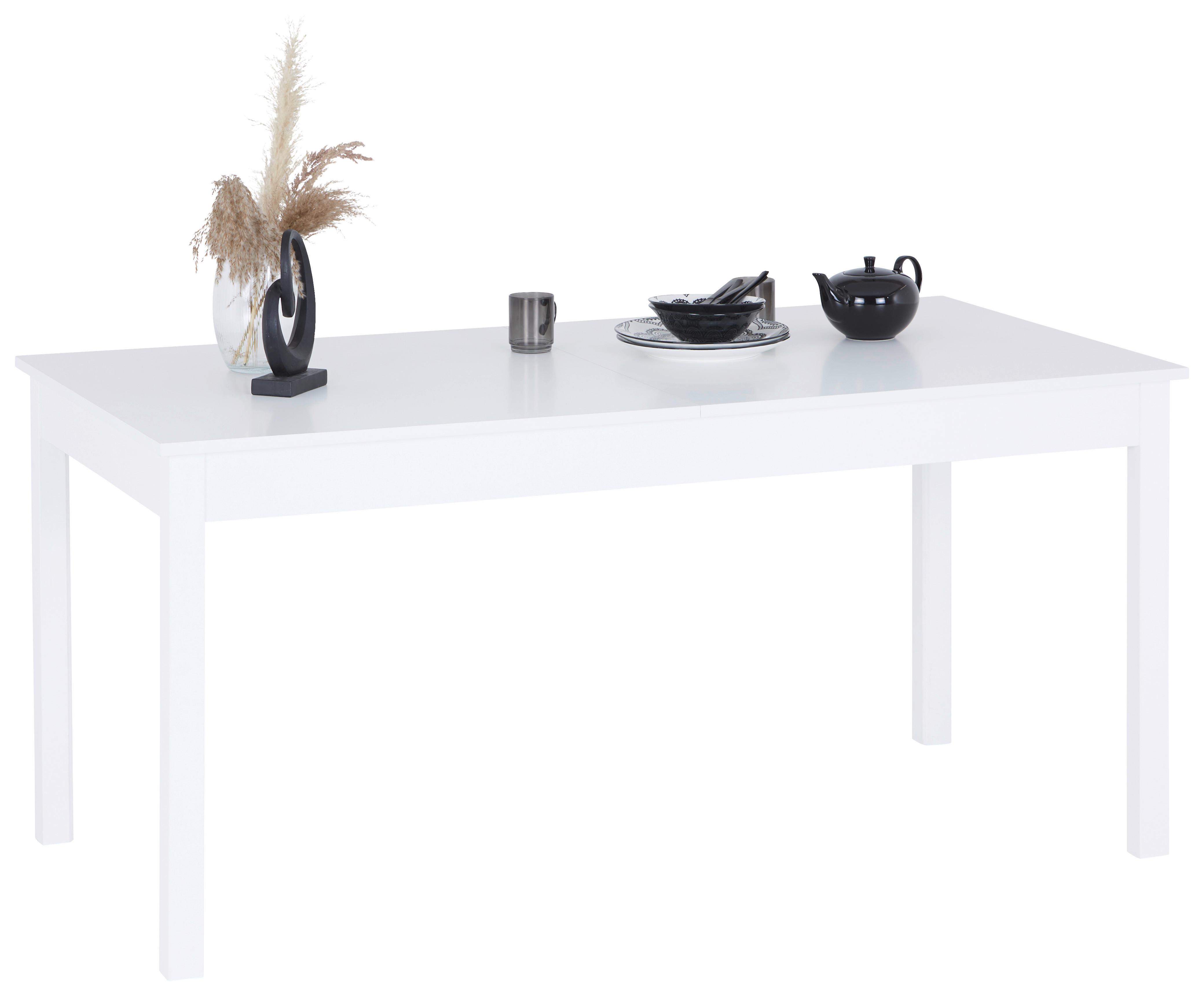 MASĂ BRICK 160 AZ - alb, Konventionell, material pe bază de lemn (160-230/76/80cm)