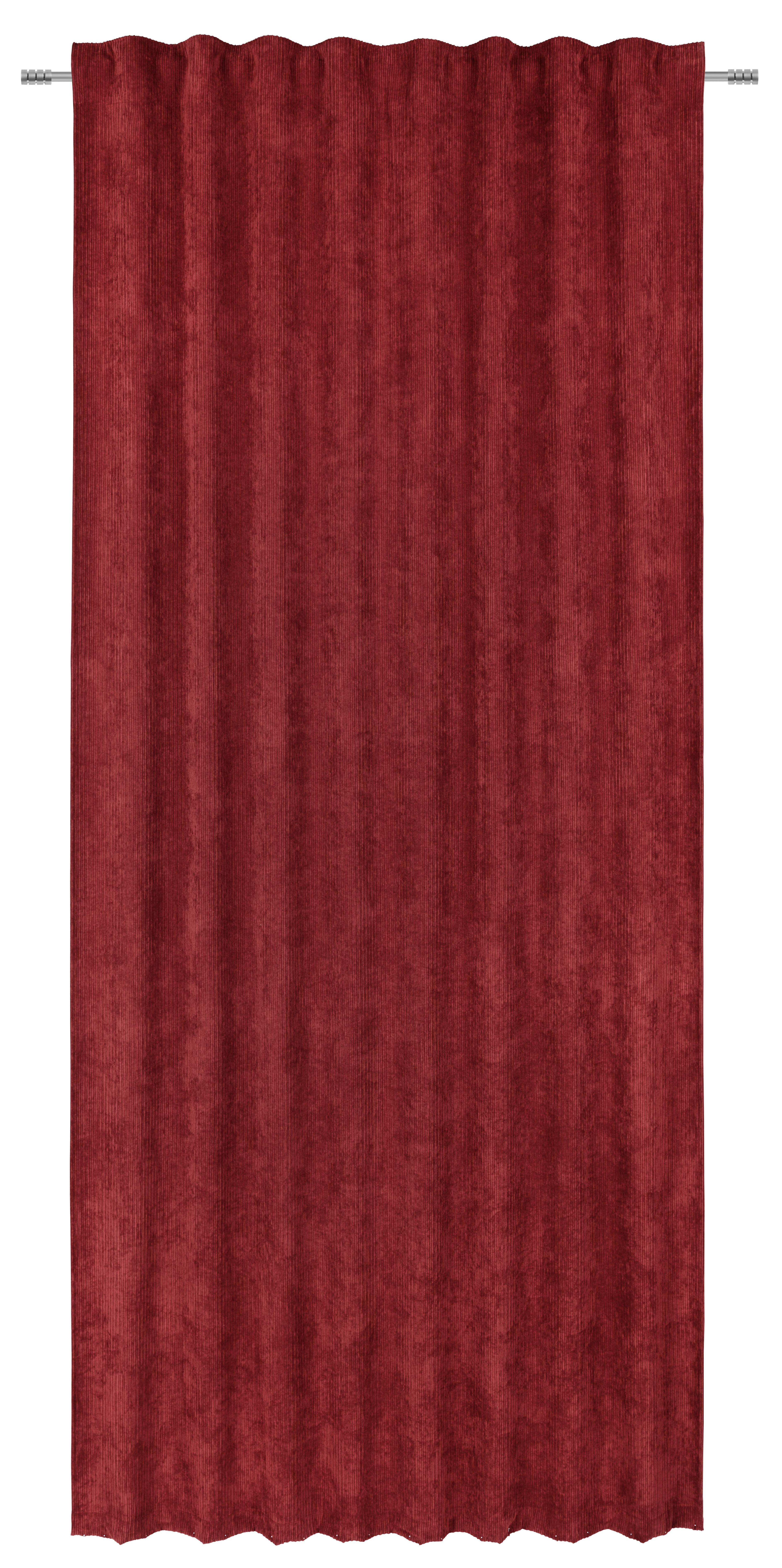 Končana Zavesa Corinna - bordo, Moderno, tekstil (135/245cm) - Premium Living