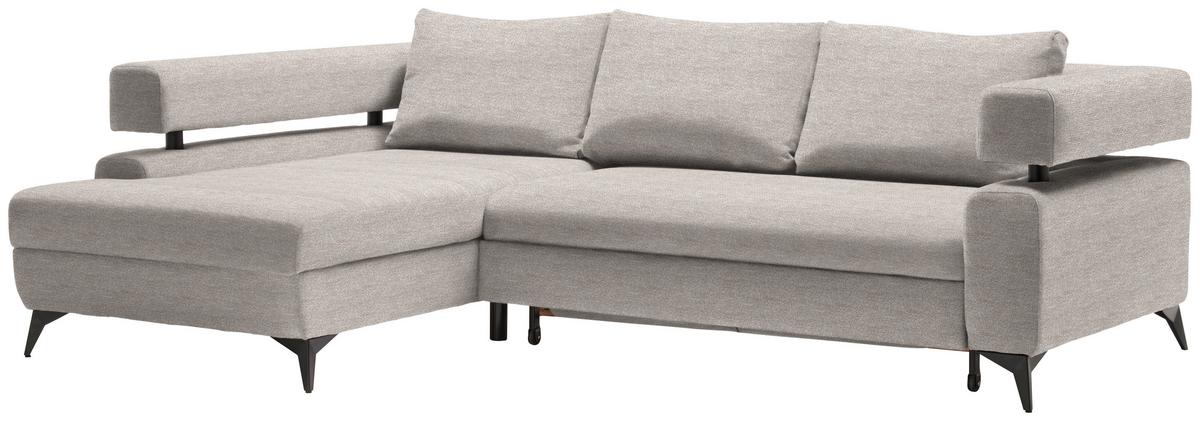 Kutna Garnituira Rosalie - bež/crna, Konvencionalno, tekstil/metal (184/265cm) - Modern Living