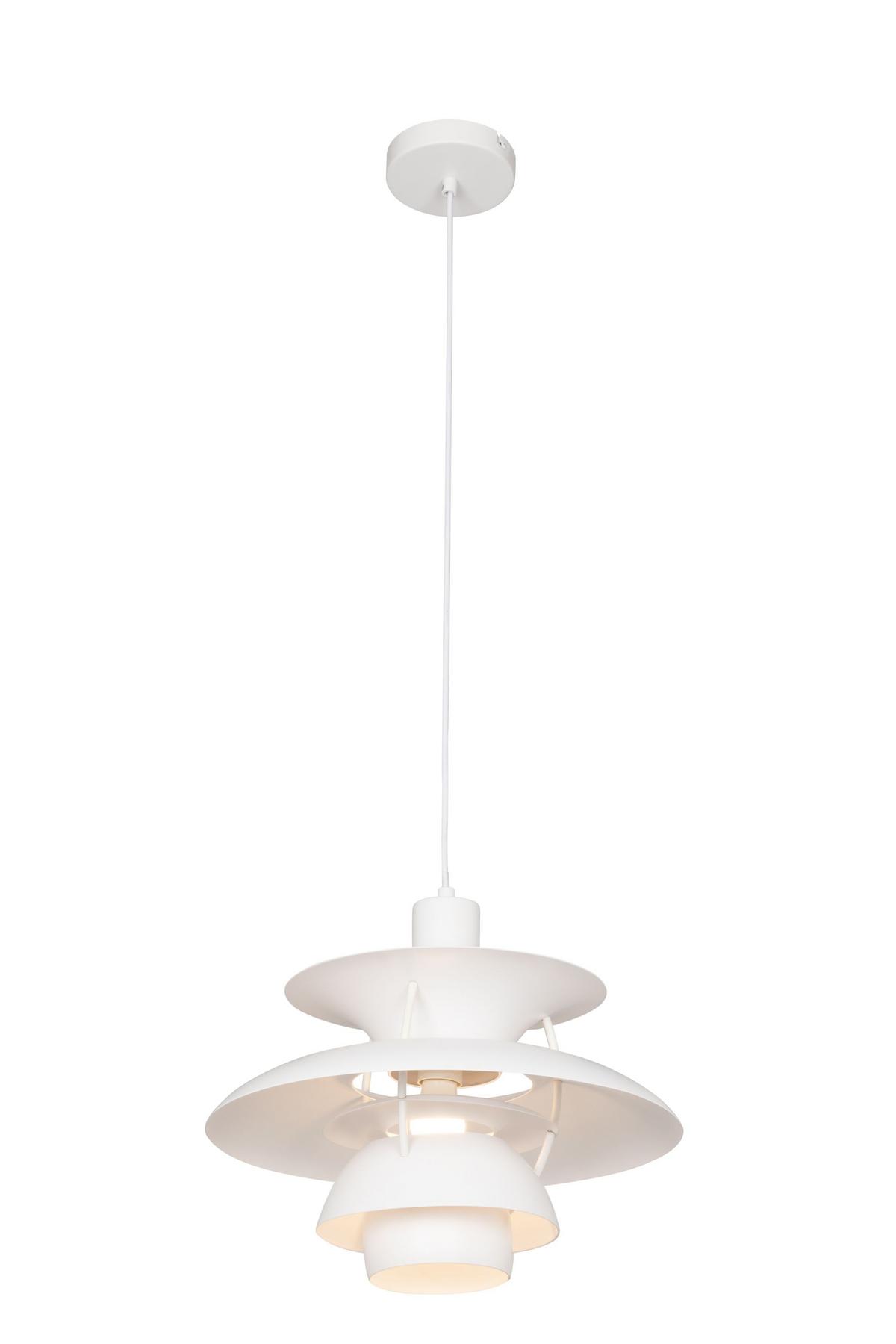 LAMPA WISZĄCA COPENHAGEN - biały, Design, metal (40/150cm) - Novel