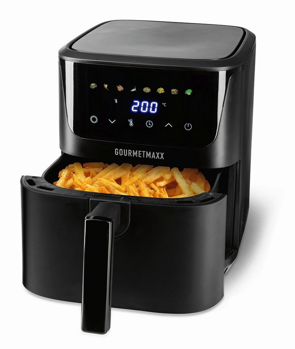 FRYTKOWNICA BEZTŁUSZCZOWA 19183 - czarny, Basics, tworzywo sztuczne/metal (39/28,6/33,5cm) - GOURMETMAXX