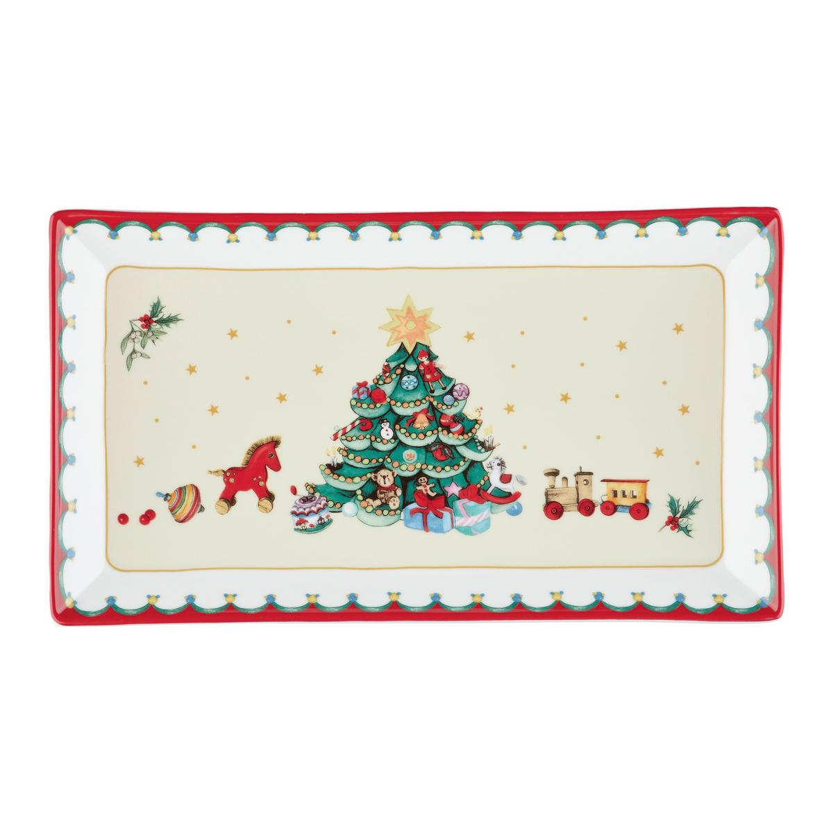 Servierplatte Xmas Weiß - Weiß, KONVENTIONELL, Keramik (35/2,7/20cm) - Mömax