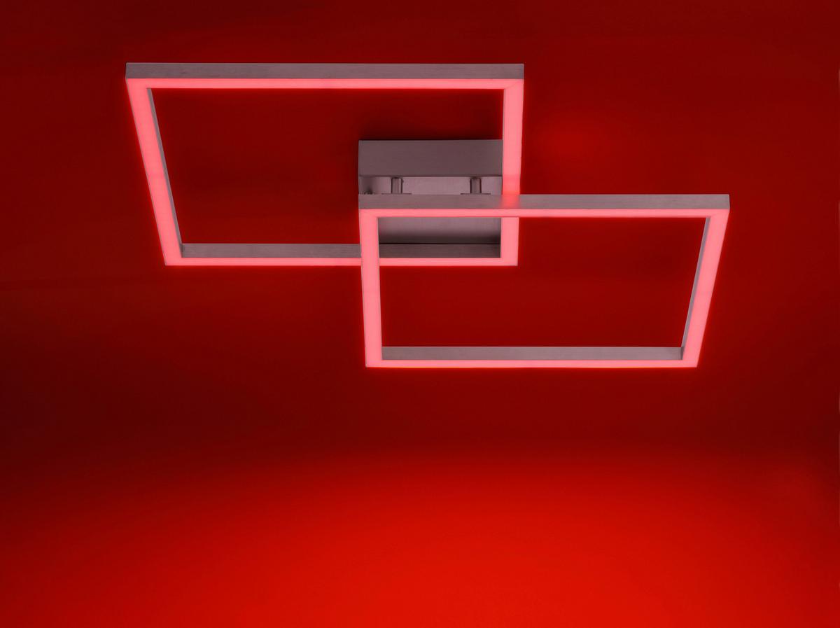 LAMPA SUFITOWA LED 16429-55 LOLASMART-MAXI - kolor srebrny, Design, tworzywo sztuczne/metal (63/63/8,5cm)