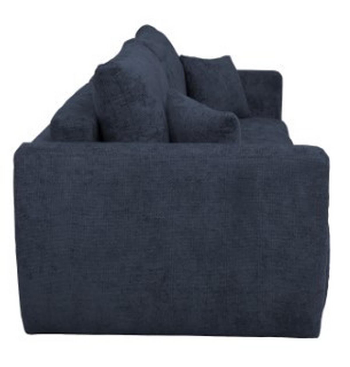 Canapea extensibila BALI - albastru închis/gri, Modern, lemn/textil (245/74-90/104cm) - Luca Bessoni