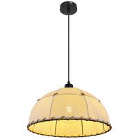 Viseča Svetilka 15442h1 Rex - črna/bež, Natur, kovina/tekstil (40/120cm) - Globo