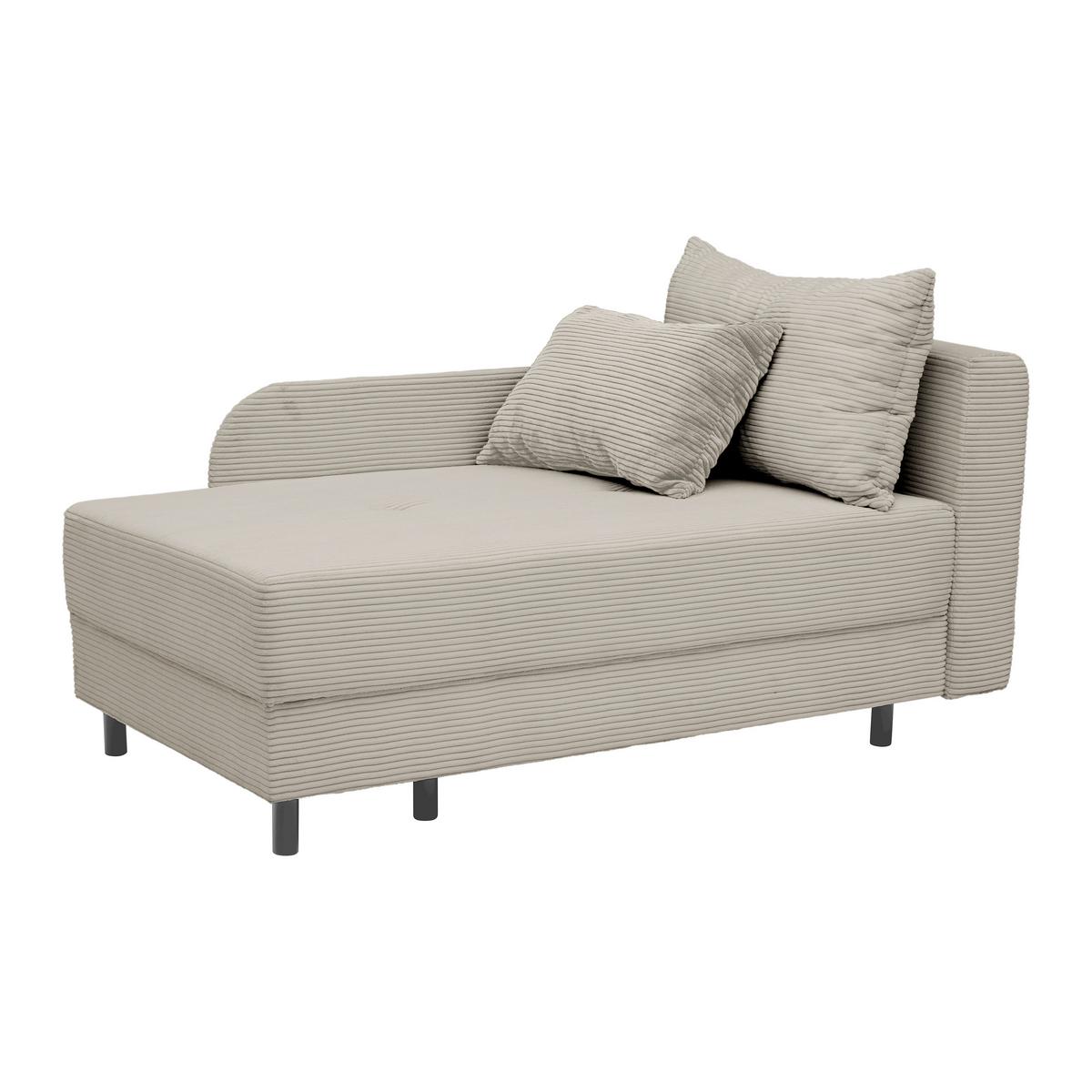 Liege Nova Beige - Beige/Schwarz, MODERN, Holz/Textil (145/62/85cm) - Mömax