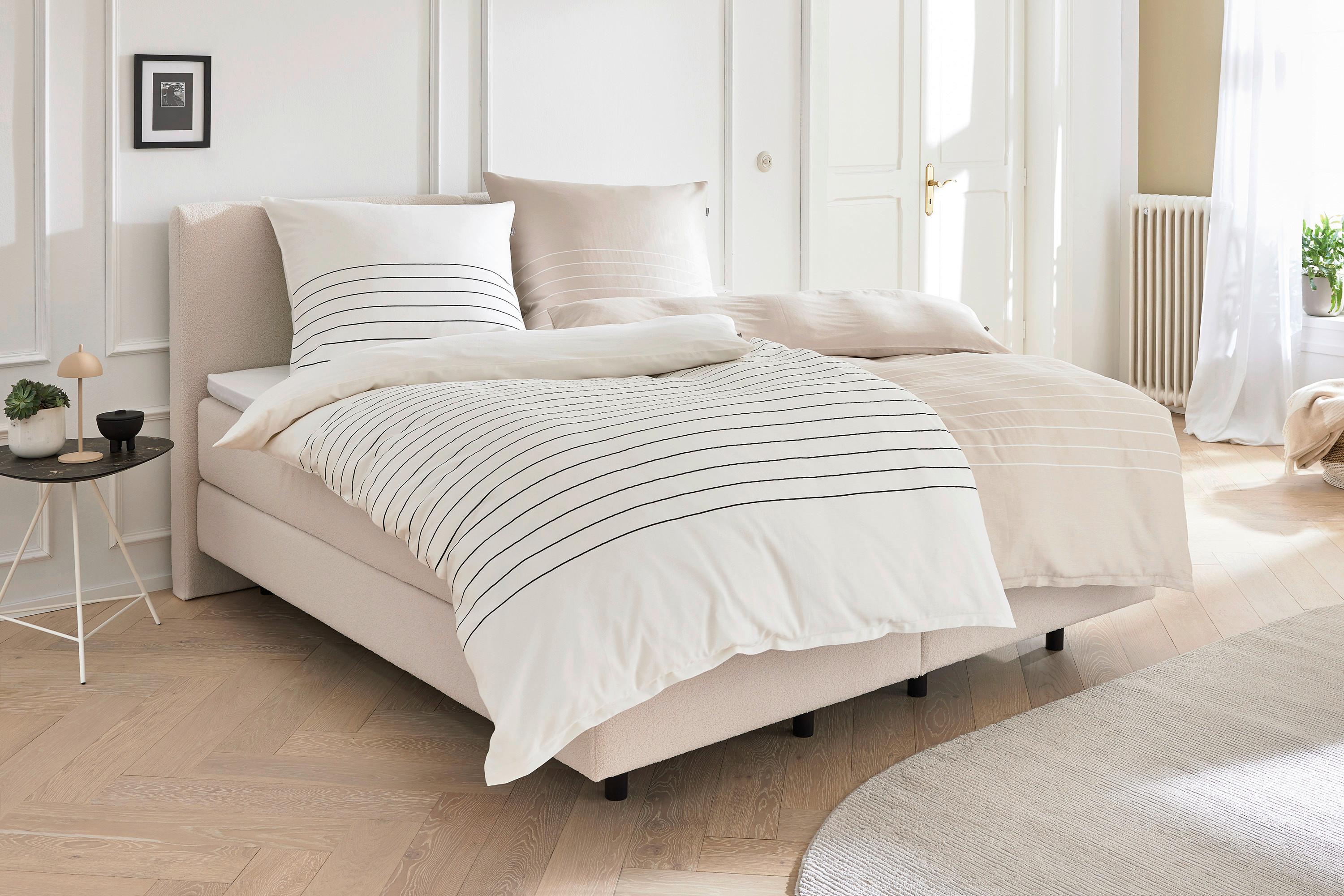 POŚCIEL DWUSTRONNA MR-SIMPLE - beżowy/kremowy, Design, tkanina (155/220cm) - Musterring