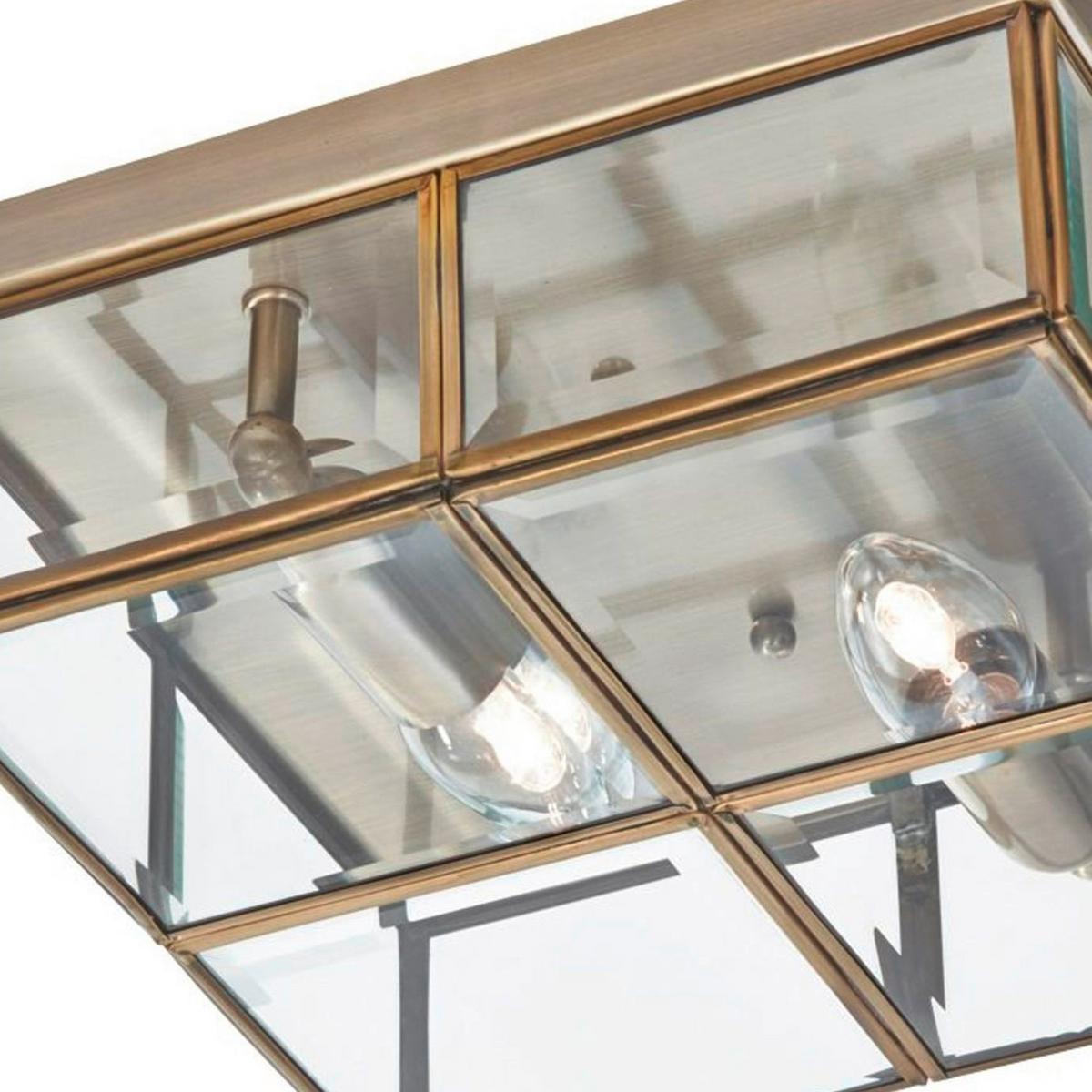 Mennyezeti Lámpa Pisa 6769-26ab - sárgarézszínű, Basics, üveg/fém (25/25/10cm)