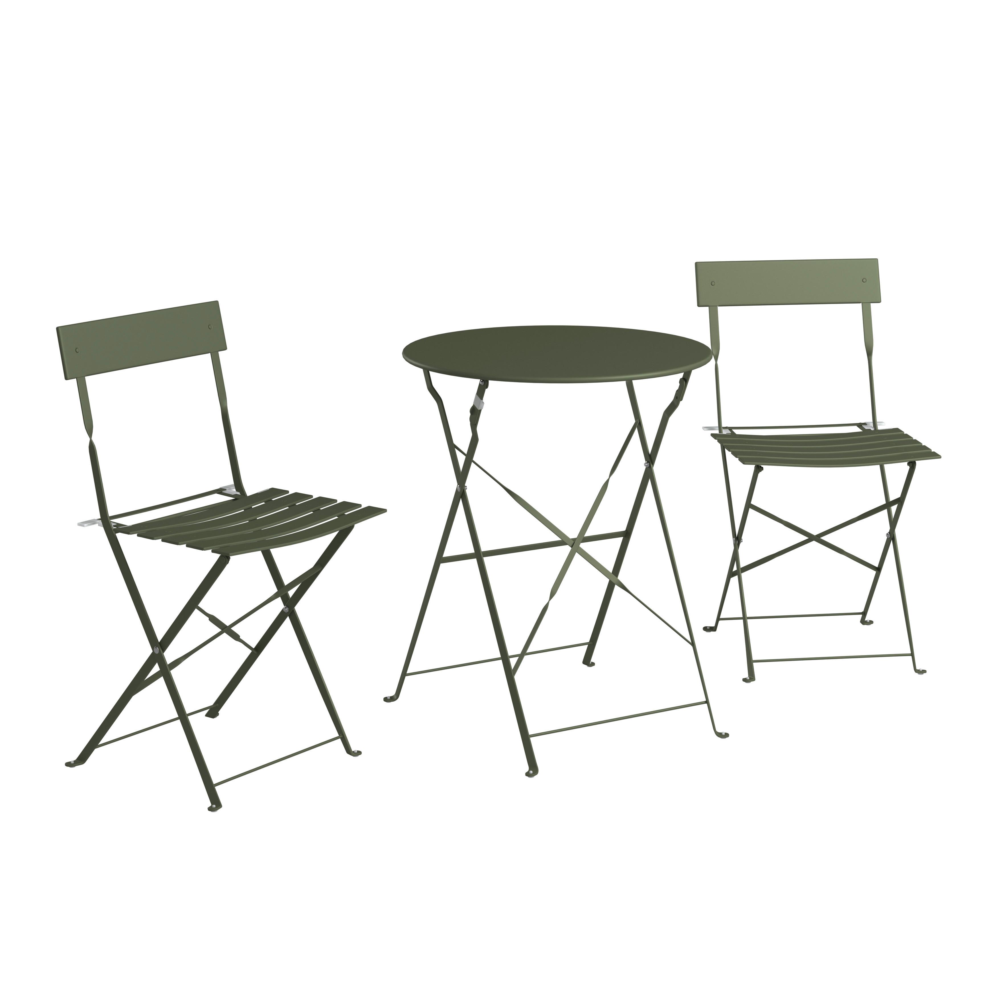 Balkonszett Sonja 1 - zöld, Basics, fém (60/71/60cm) - Mömax