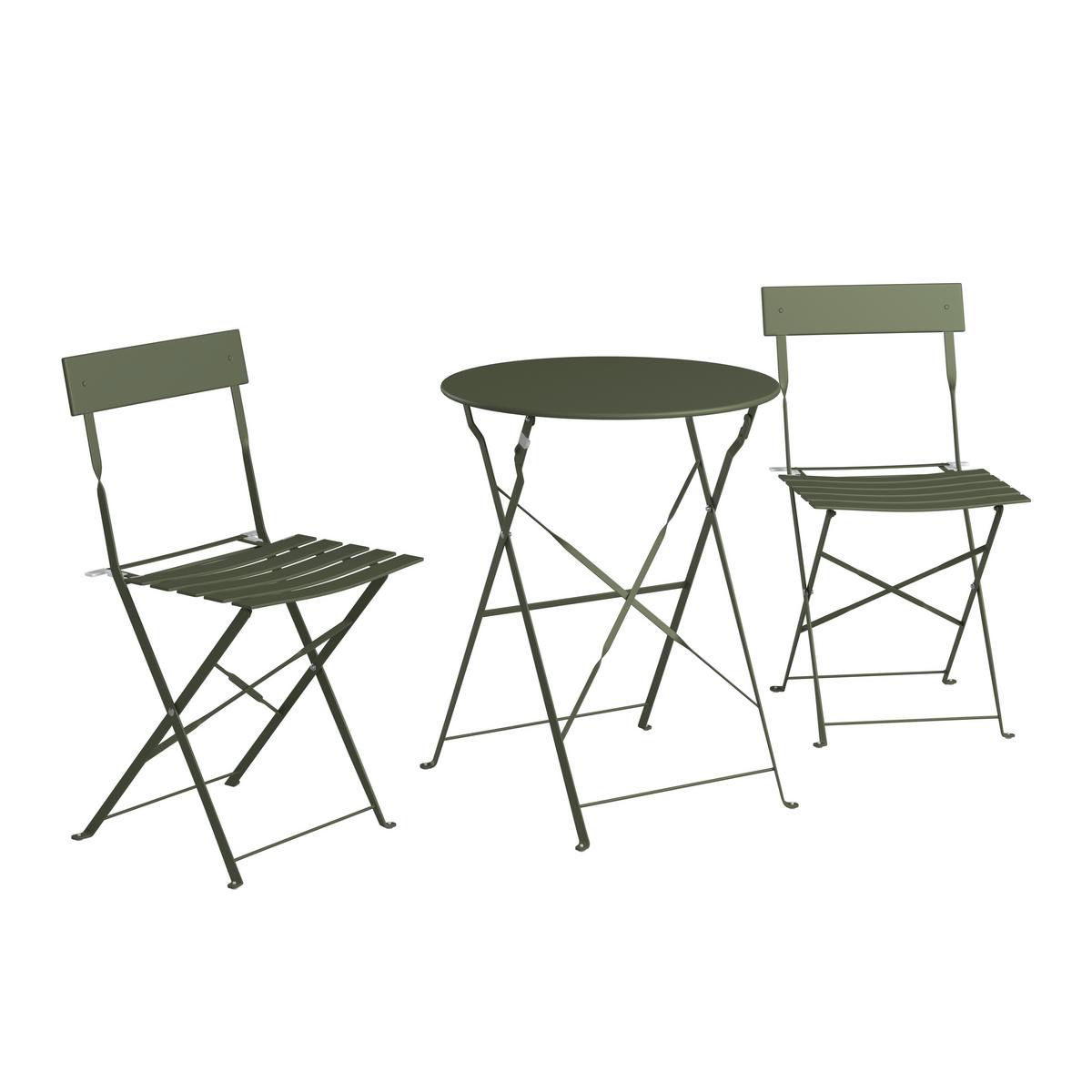 Balkonset Sonja Grün, 3-teilig - Grün, Basics, Metall (60/71/60cm) - Mömax