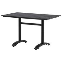 Gartentisch Denver ca. 120x70x74 cm Schwarz - Schwarz, KONVENTIONELL, Metall (120/70/74cm) - Gardenson