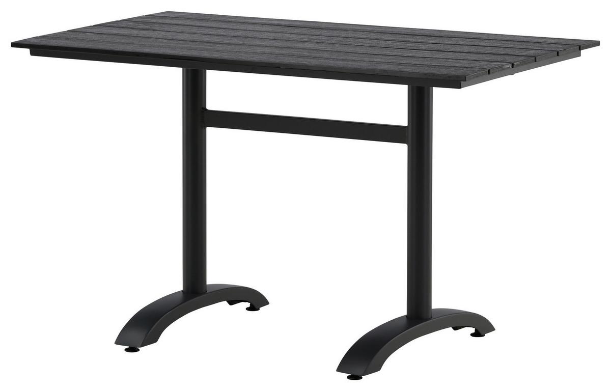Gartentisch Denver ca. 120x70x74 cm Schwarz - Schwarz, KONVENTIONELL, Metall (120/70/74cm) - Gardenson