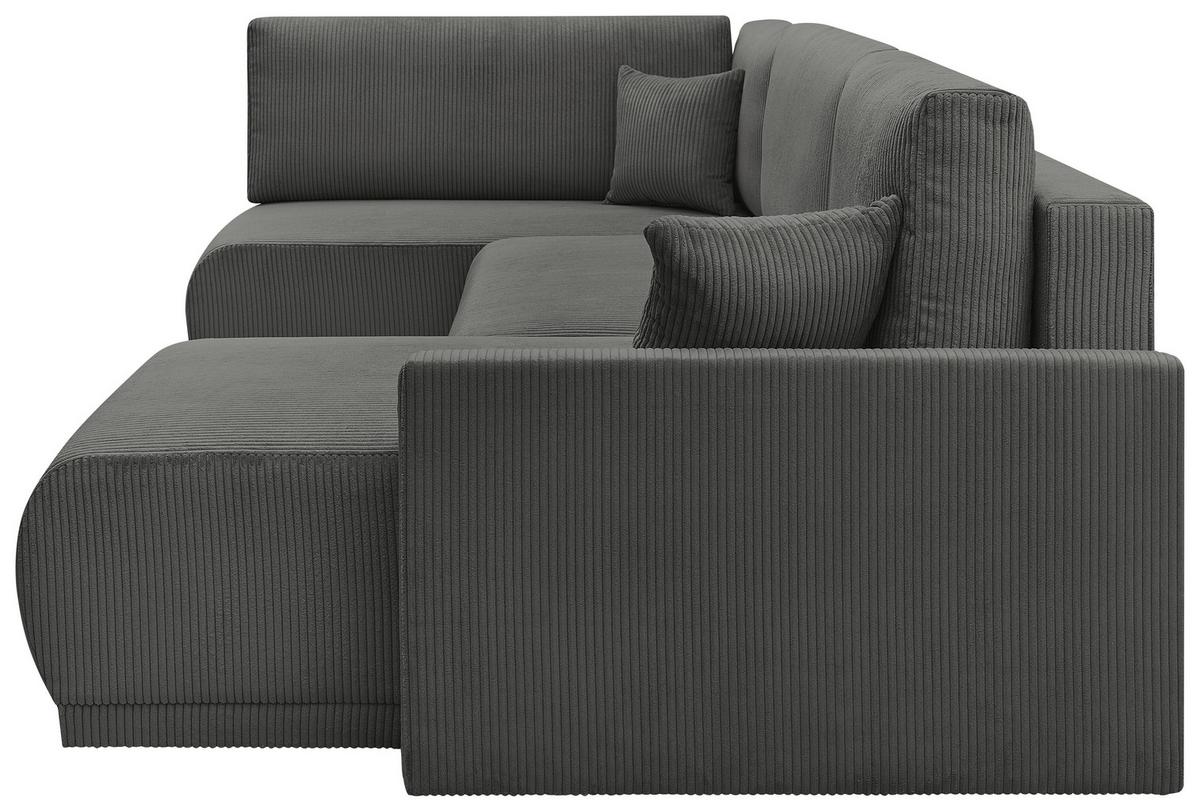Coltar Kim - gri închis, Modern, lemn (146/313/160cm) - Modern Living