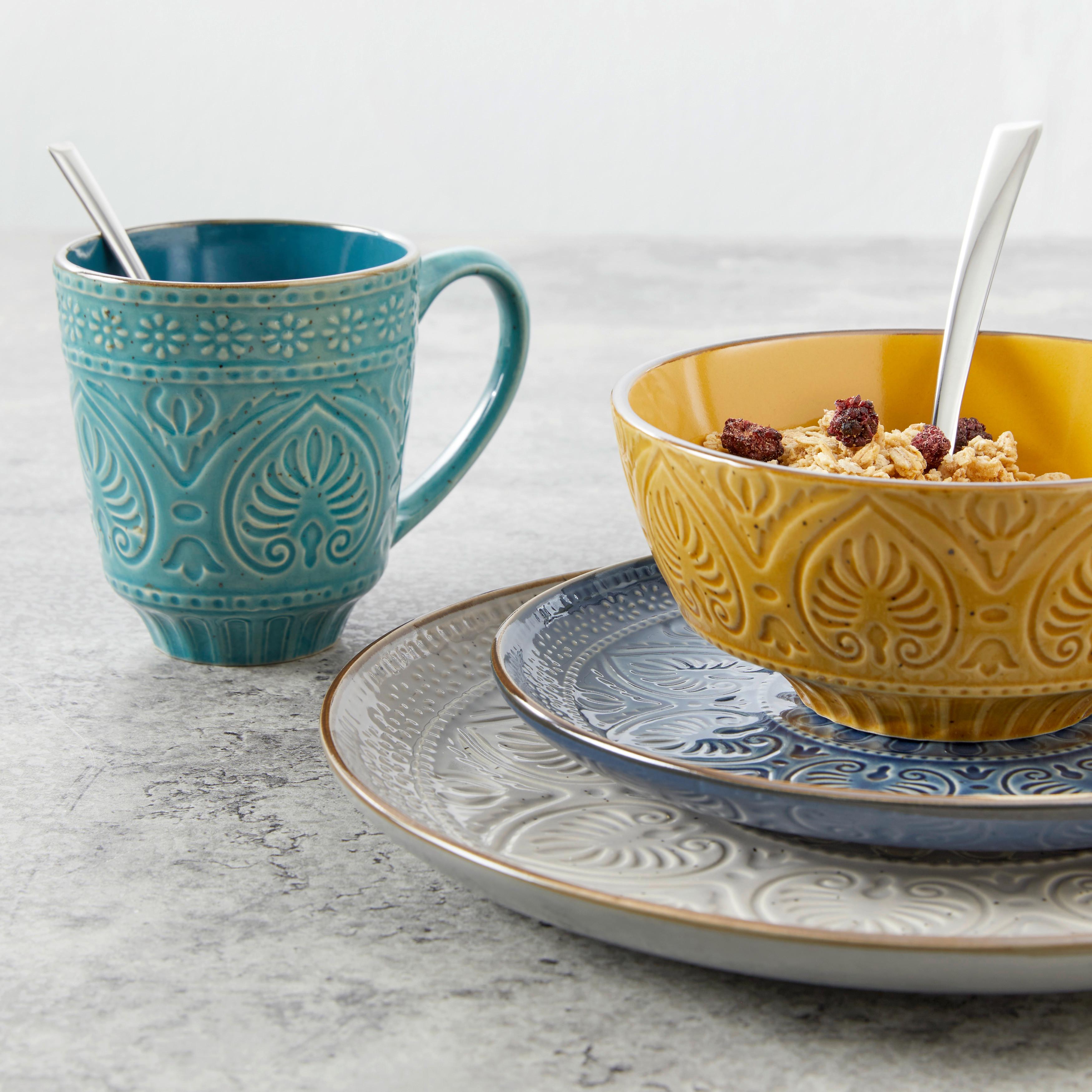 Kombiservice Samarkand, 16-teilig - Smaragdgrün/Gelb, LIFESTYLE, Keramik (33/30/32cm) - Creatable