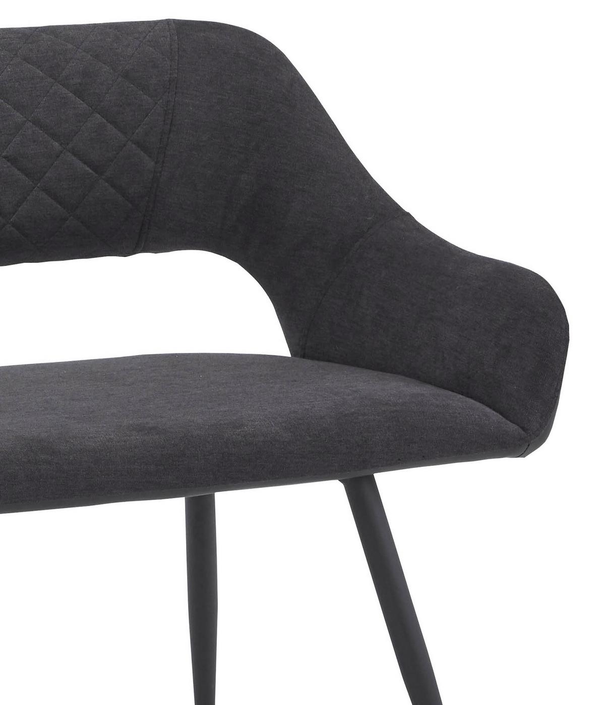 Jedilniška Klop Porto, Antracit, 140 Cm - črna/antracit, Moderno, kovina/tekstil (140l) - MID.YOU
