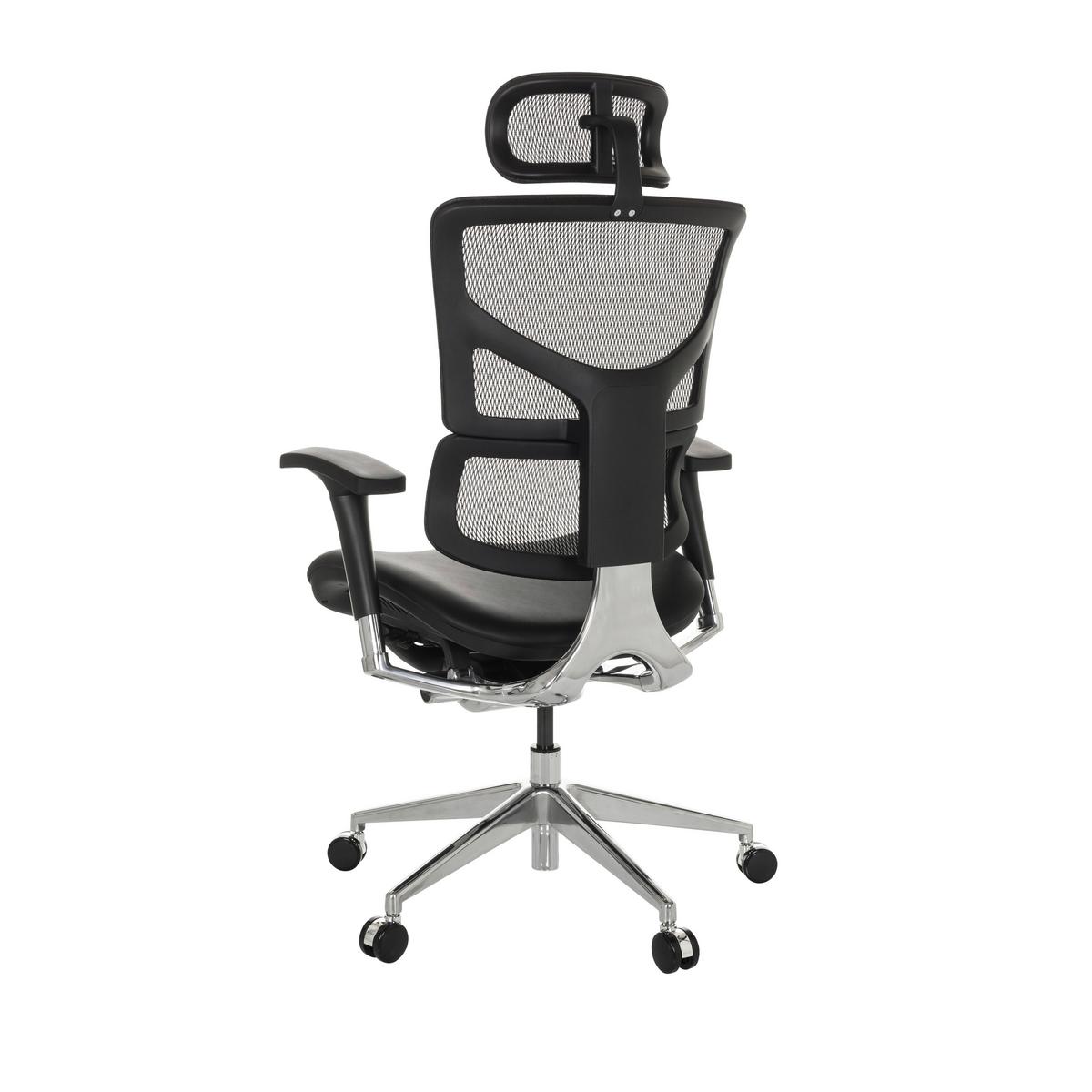 Pisarniški Stol Ergo-u2 Lm, Črna - srebrne barve/črna, Basics, kovina/umetna masa (70/124-146/67cm) - MID.YOU