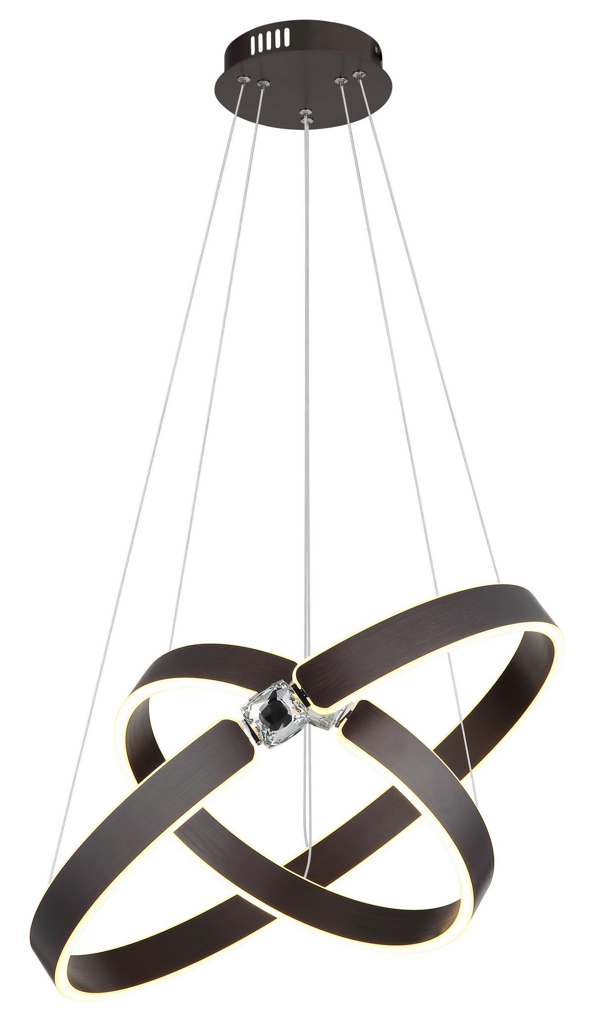 LED-HÄNGELEUCHTE 67349H2 HENDRICKS - Klar/Opal, Design, Glas/Kunststoff (60/125cm) - Globo