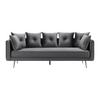 Bigsofa Luis Grau Samt - Roségold/Grau, MODERN, Holz/Textil (225/87/87cm) - Bessagi Home