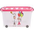 Aufbewahrungsbox Kiddys Pink/transparent - Pink/Transparent, Kunststoff (60/38/32cm) Aufbewahrungsbox Kiddys Pink/transparent - Pink/Transparent, Kunststoff (60/38/32cm)