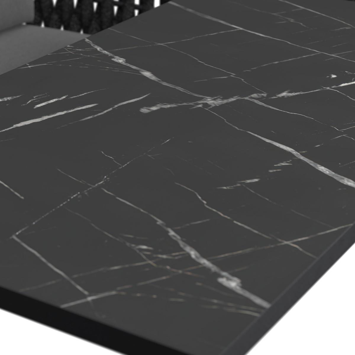 Dining-Loungeset Mila Dunkelgr Outdoorstoff/Metall - Dunkelgrau, MODERN, Kunststoff/Textil - Bessagi Garden