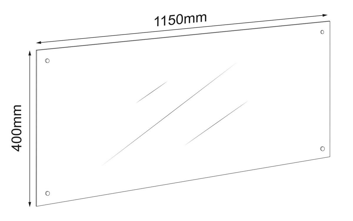 Küchenrückwand Esilo - Transparent, Trend, Glas (100/60cm) - MID.YOU