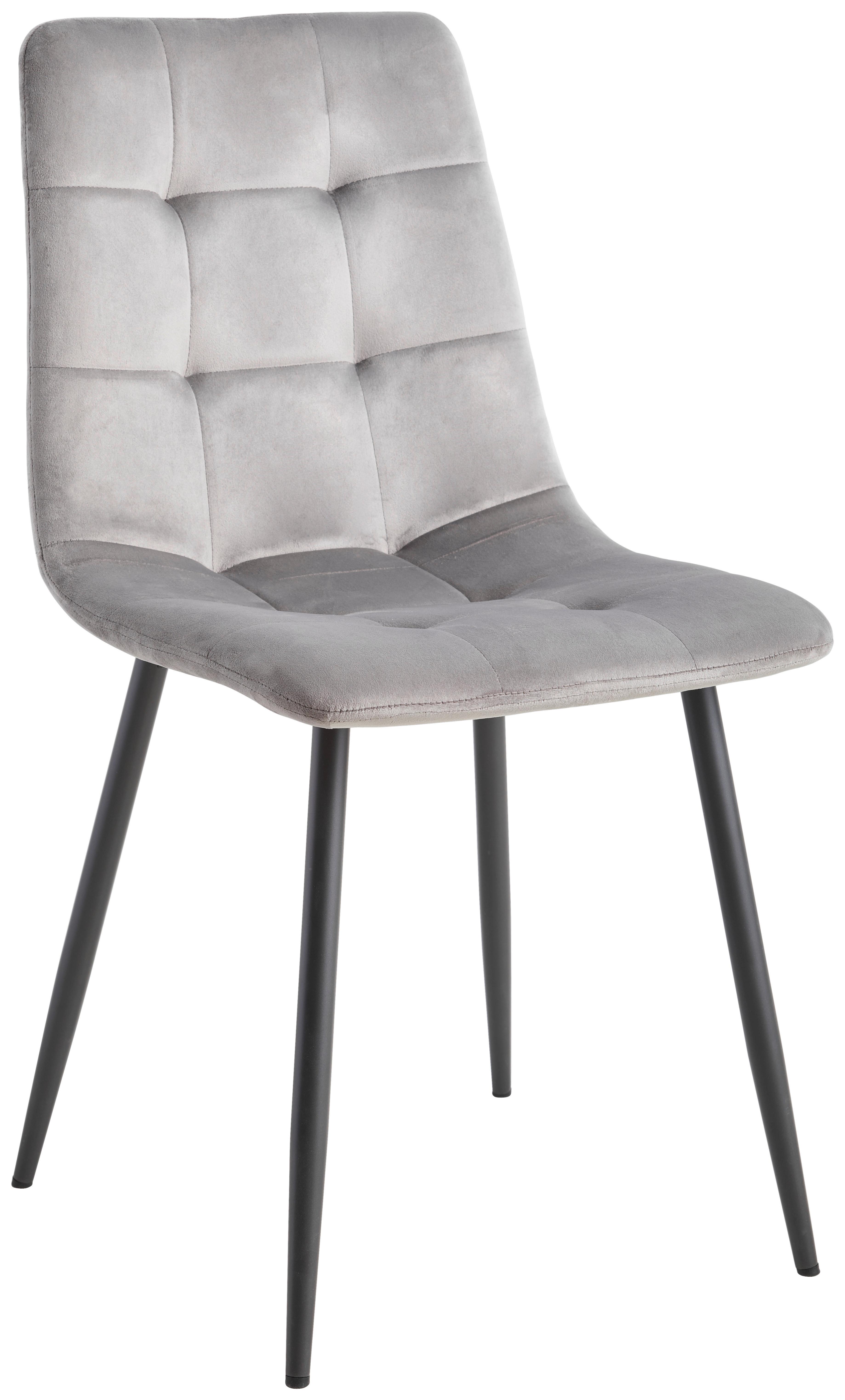 KRZESŁO SIT - szary, Modern, metal/tkanina (44/87/54cm) - P & B