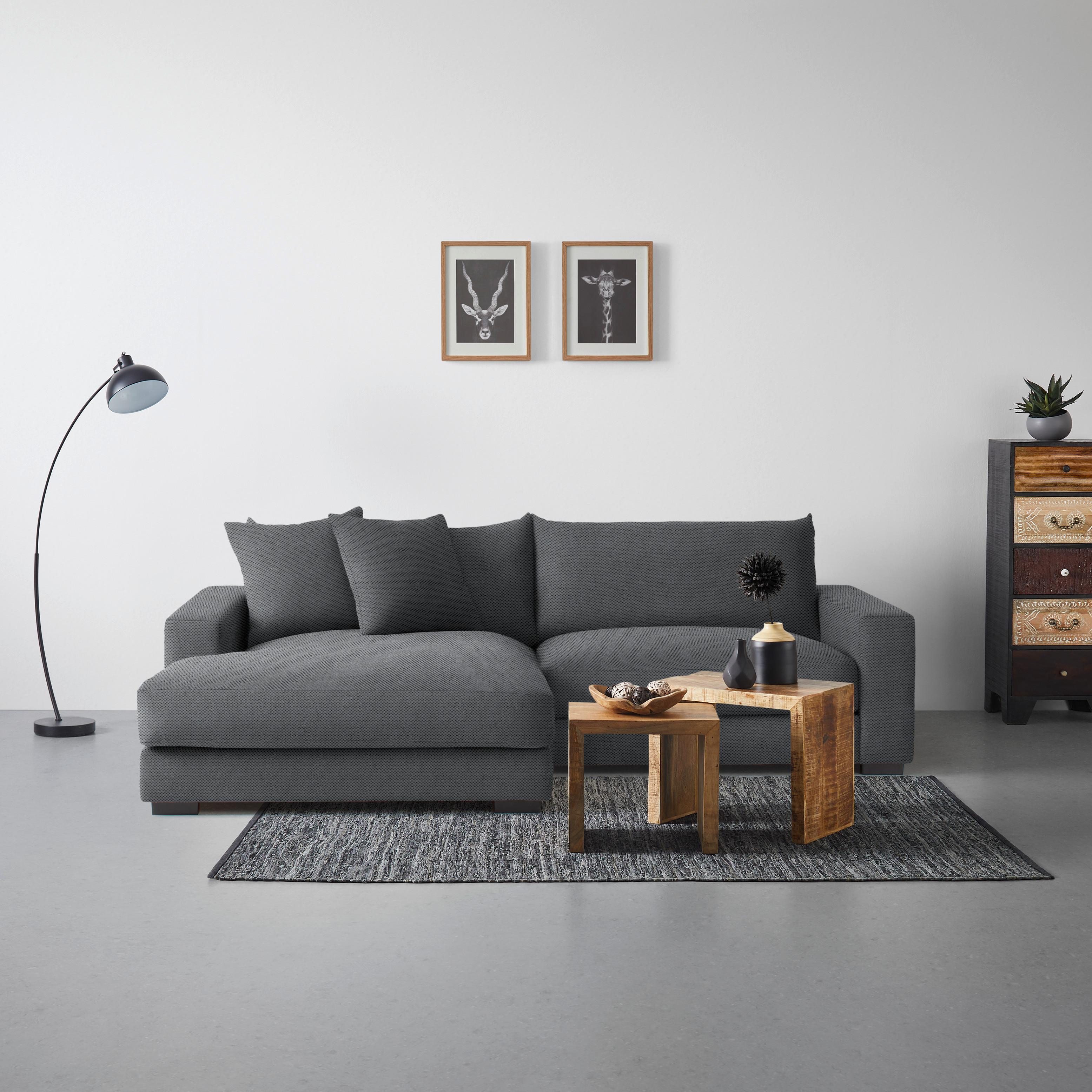 Ecksofa Pedro Grau - Grau, MODERN, Textil (180/83/265cm) - Mömax