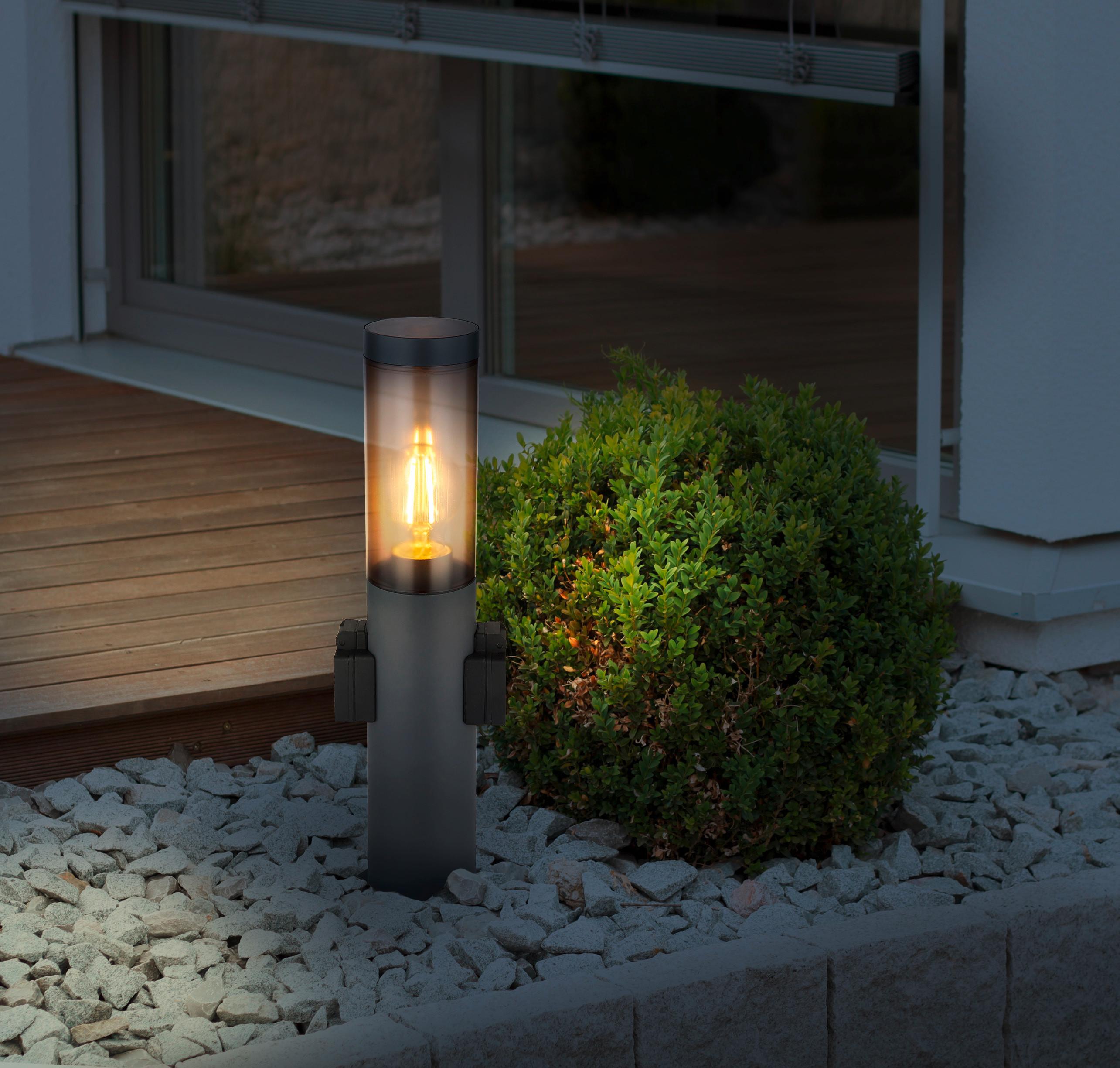 Außenleuchte Boston in Anthrazit/Grau max. 23 Watt - Anthrazit/Grau, Design, Kunststoff/Metall (12,7/45cm) - Globo