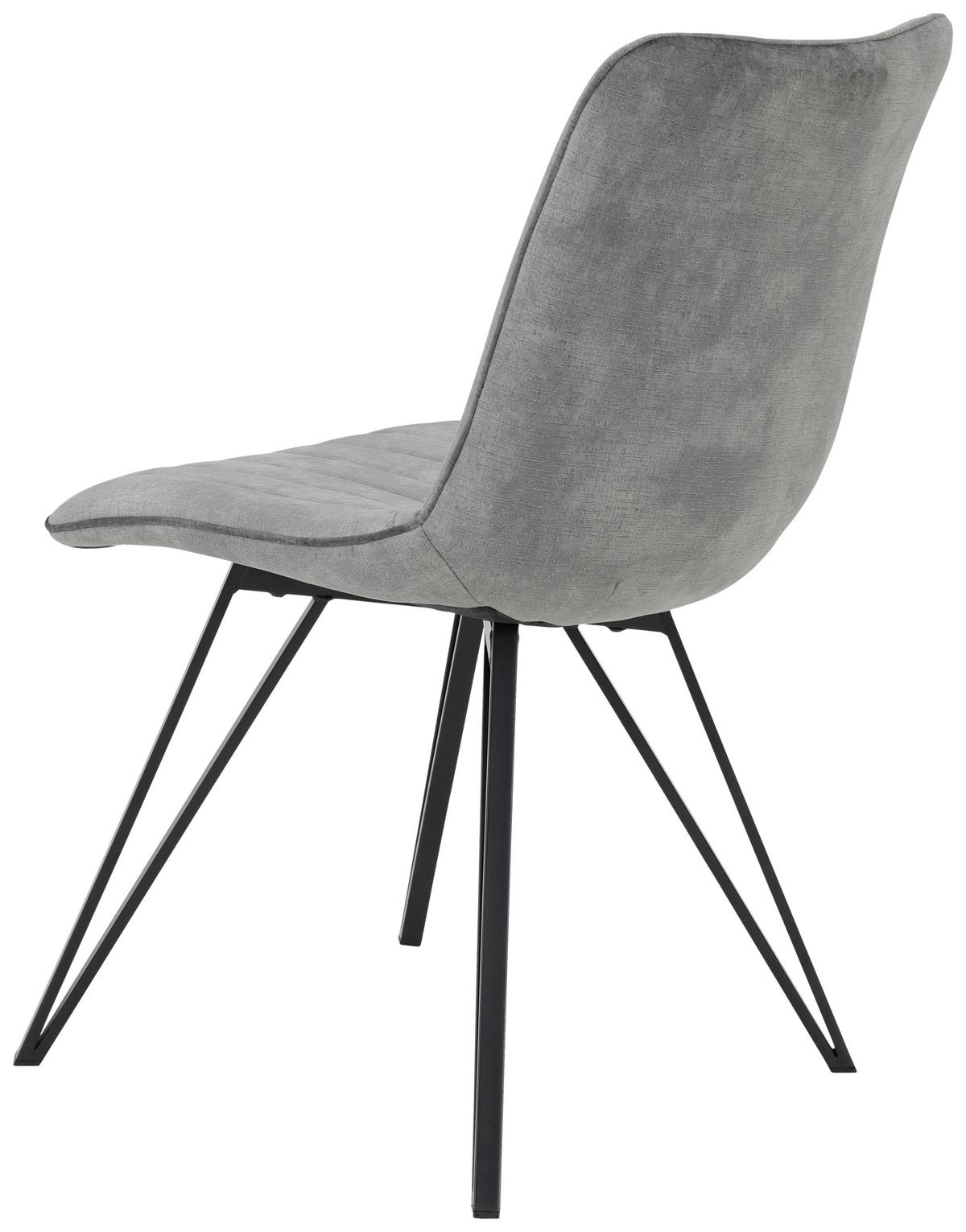 Scaun Marie S - negru/gri, Modern, metal/textil (47/87/58cm) - Mömax
