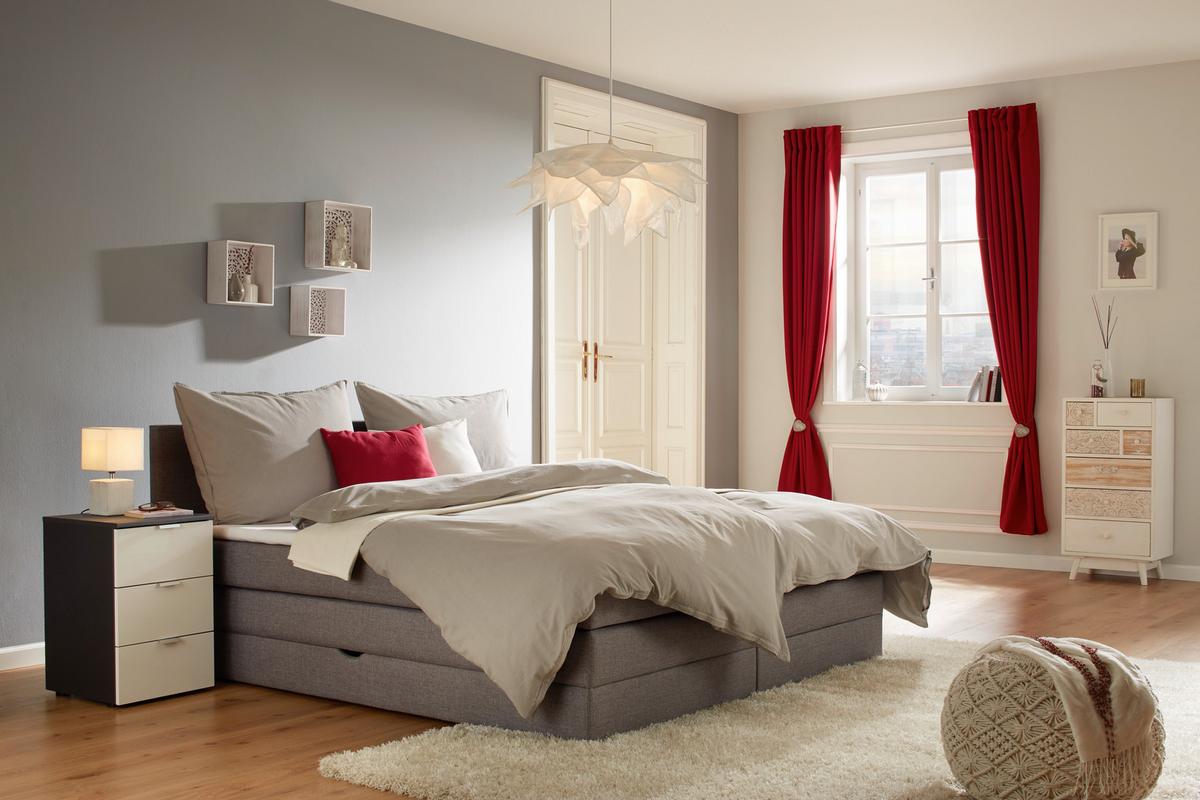 Pouf Julie in Natur 50x35x50cm - Weiss/Naturfarben, Textil (50/35/50cm) - Zandiara