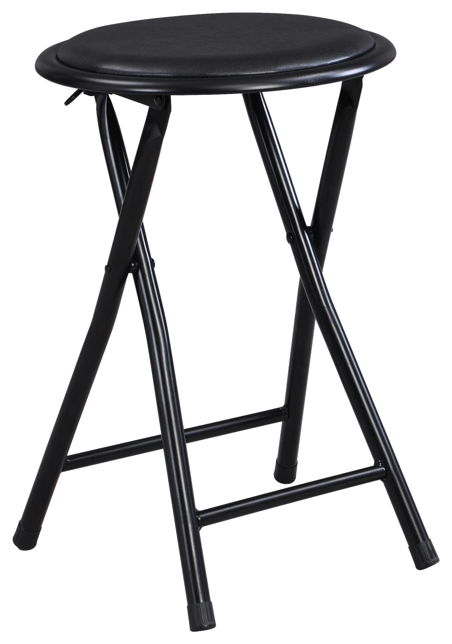 Scaun Pliabil Ouzo 3 - negru, Modern, metal/textil (30/45/30cm) - Modern Living