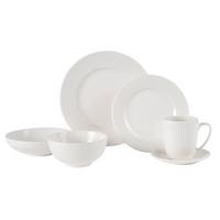 SERWIS OBIADOWO-ŚNIADANIOWY NELE - biały, Konventionell, ceramika - Landscape