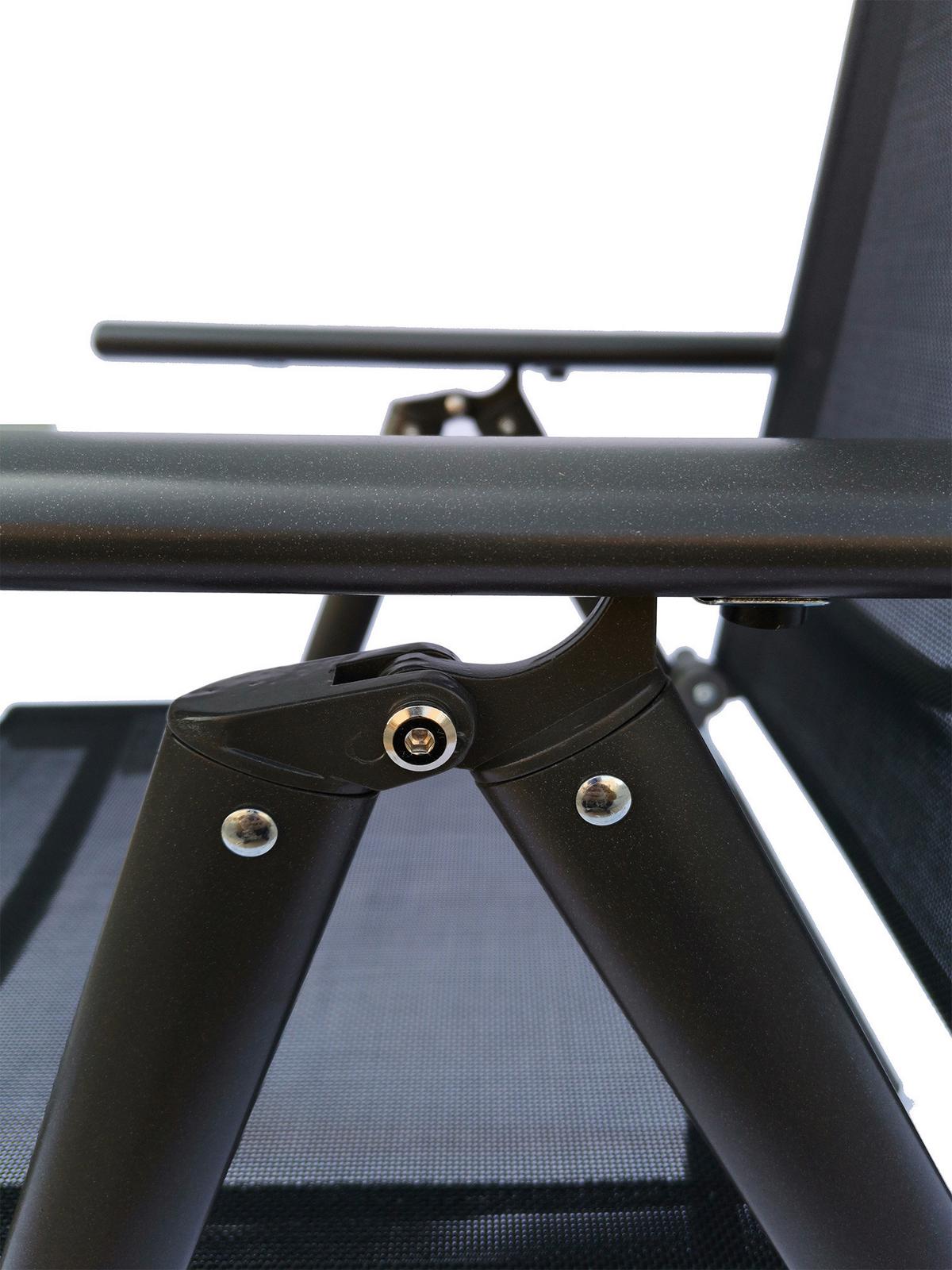 Set Zložljivih Vrtnih Stolov Rona, Antracit, 4 Kos - antracit, Basics, kovina/tekstil (56/105/65cm) - Gardenson