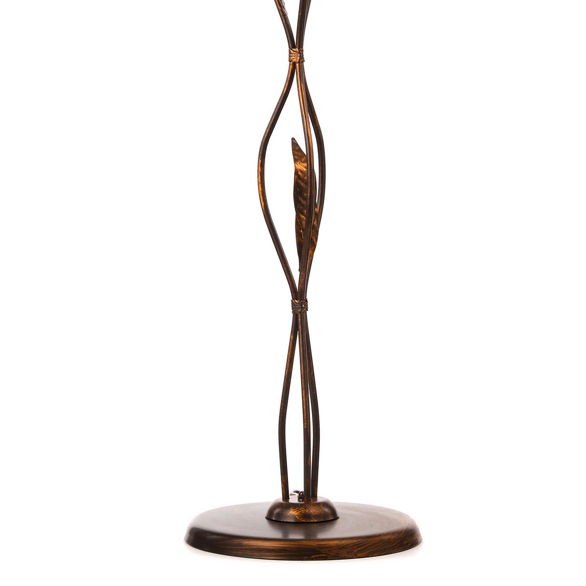 Stehleuchte Sonia Bronzefarben max. 6 Watt - Bronzefarben, KONVENTIONELL, Glas/Metall (52/168cm)