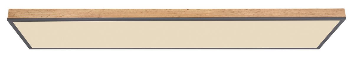 Deckenleuchte in Graphitfarben max. 36 Watt - Opal/Graphitfarben, Basics, Holz/Kunststoff (120/30/7,5cm) - Globo